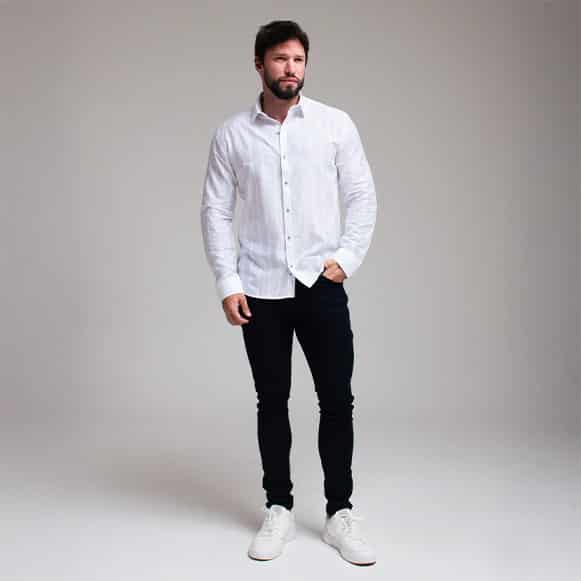 CAMISA ML 100% ALGODON HOMBRE - miniatura 109