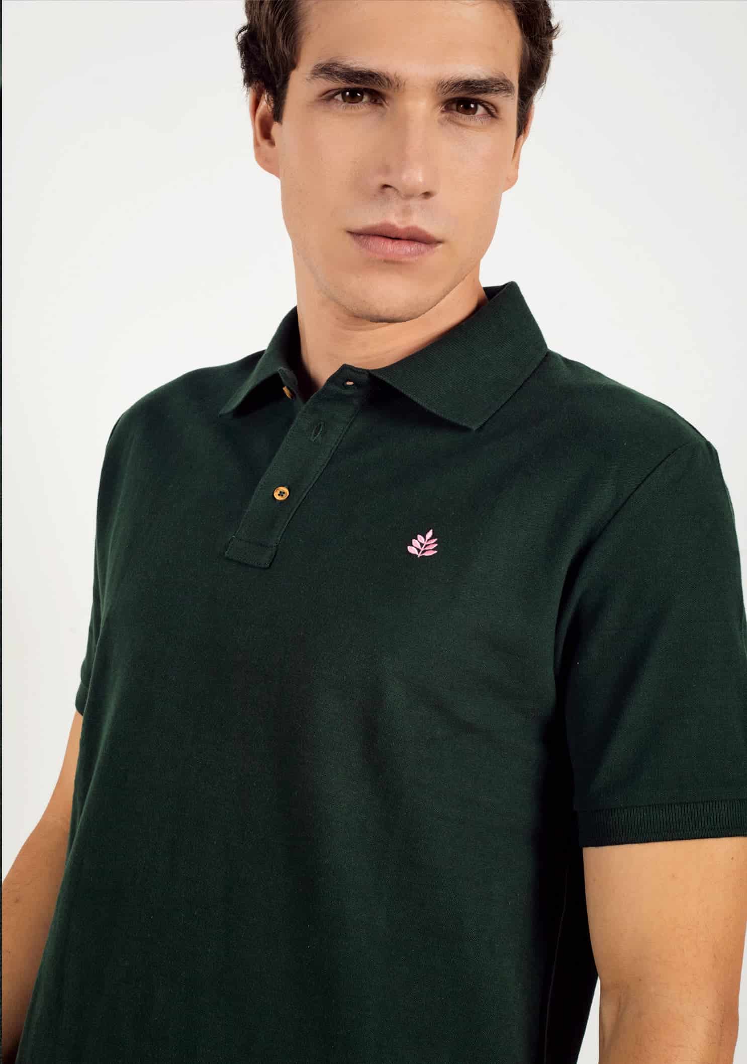 Camiseta Tipo Polo Verde Osc. L-Ros - miniatura 3
