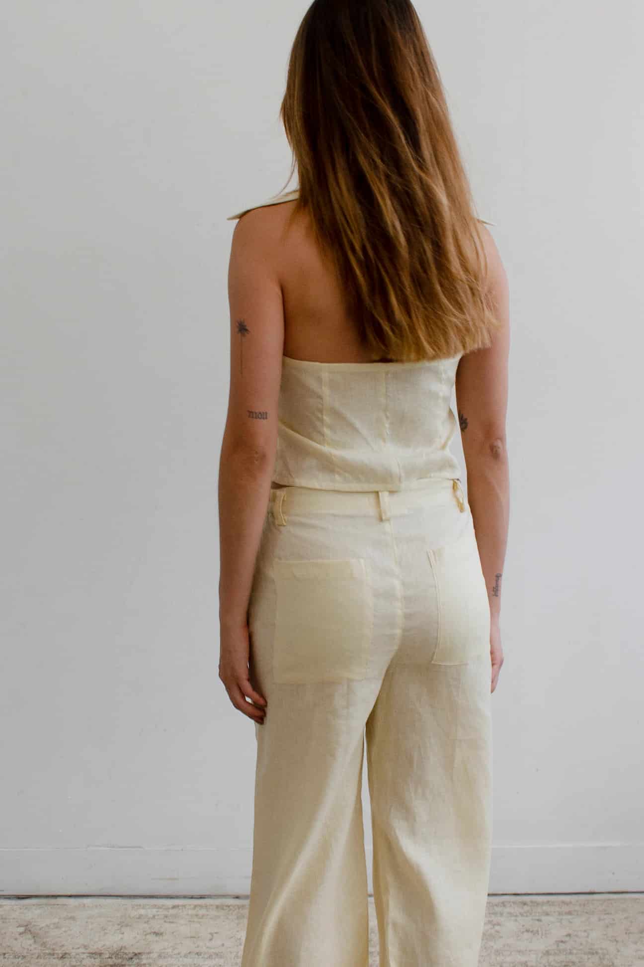 Top Sol de lino | Amarillo Butter Yellow - miniatura 4