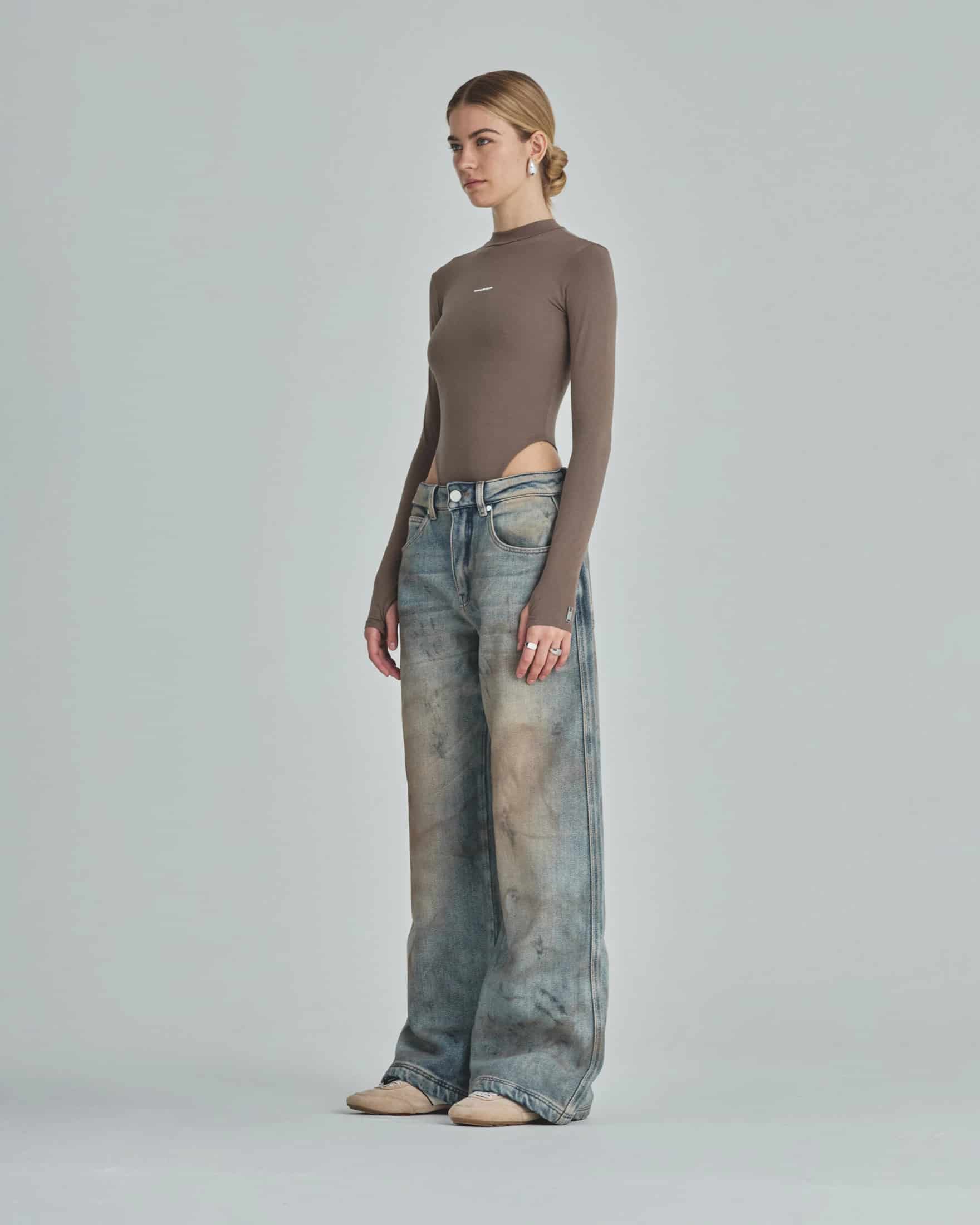 Body Line Undergold Studio Turtleneck Bodysuit Brown - miniatura 5