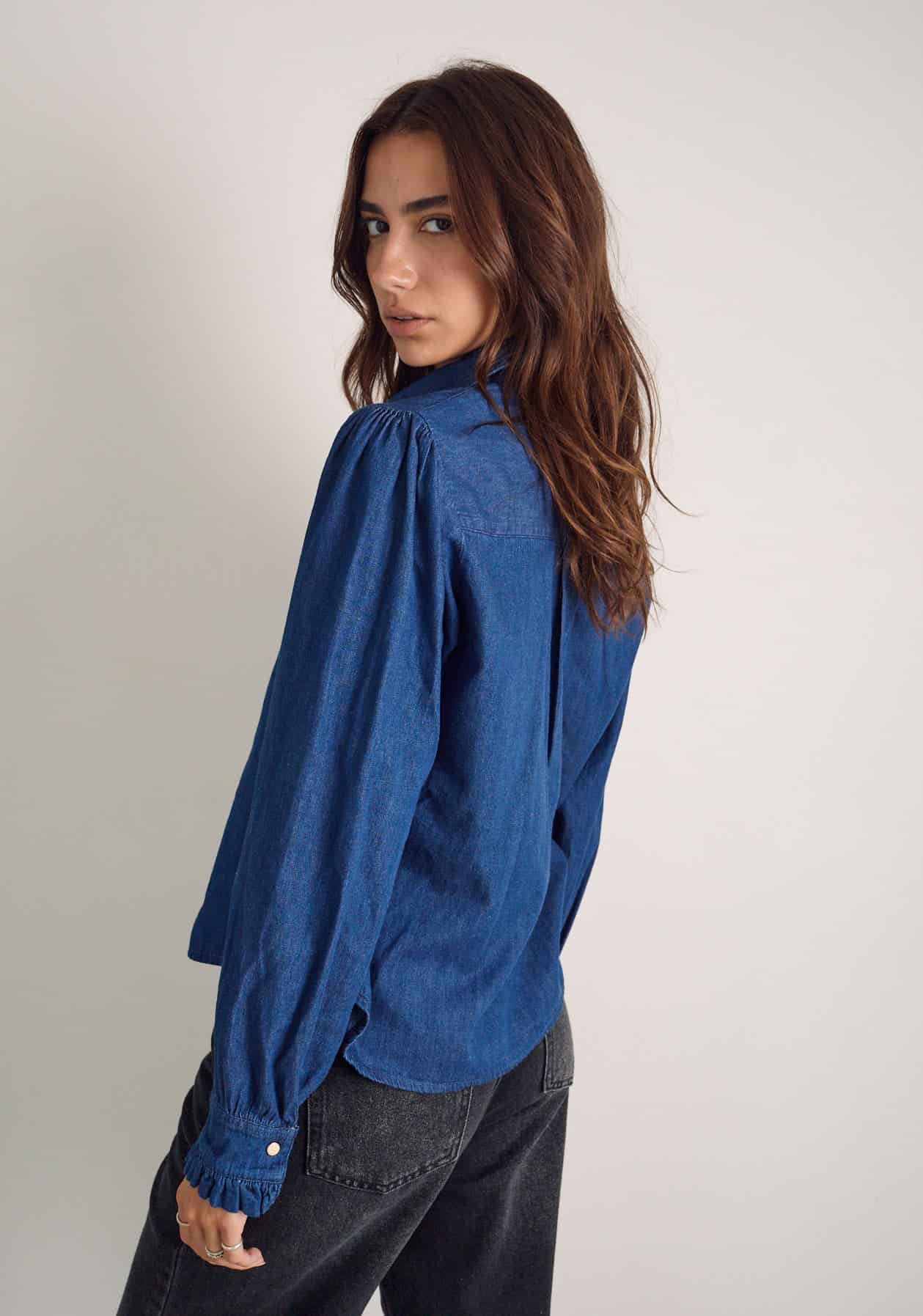 Camisa M Adria Indigo Azul Oscuro - miniatura 6