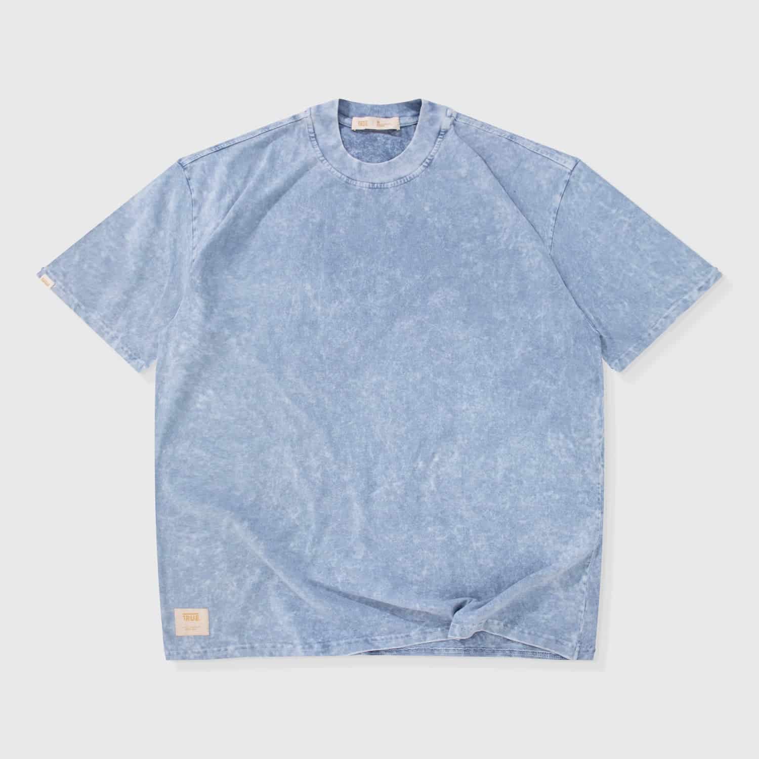 Oversized Washed T- Shirt - Blue - miniatura 1