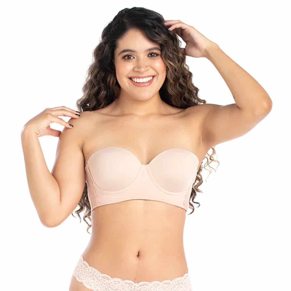 Brasier strapless liso de novia - miniatura 5