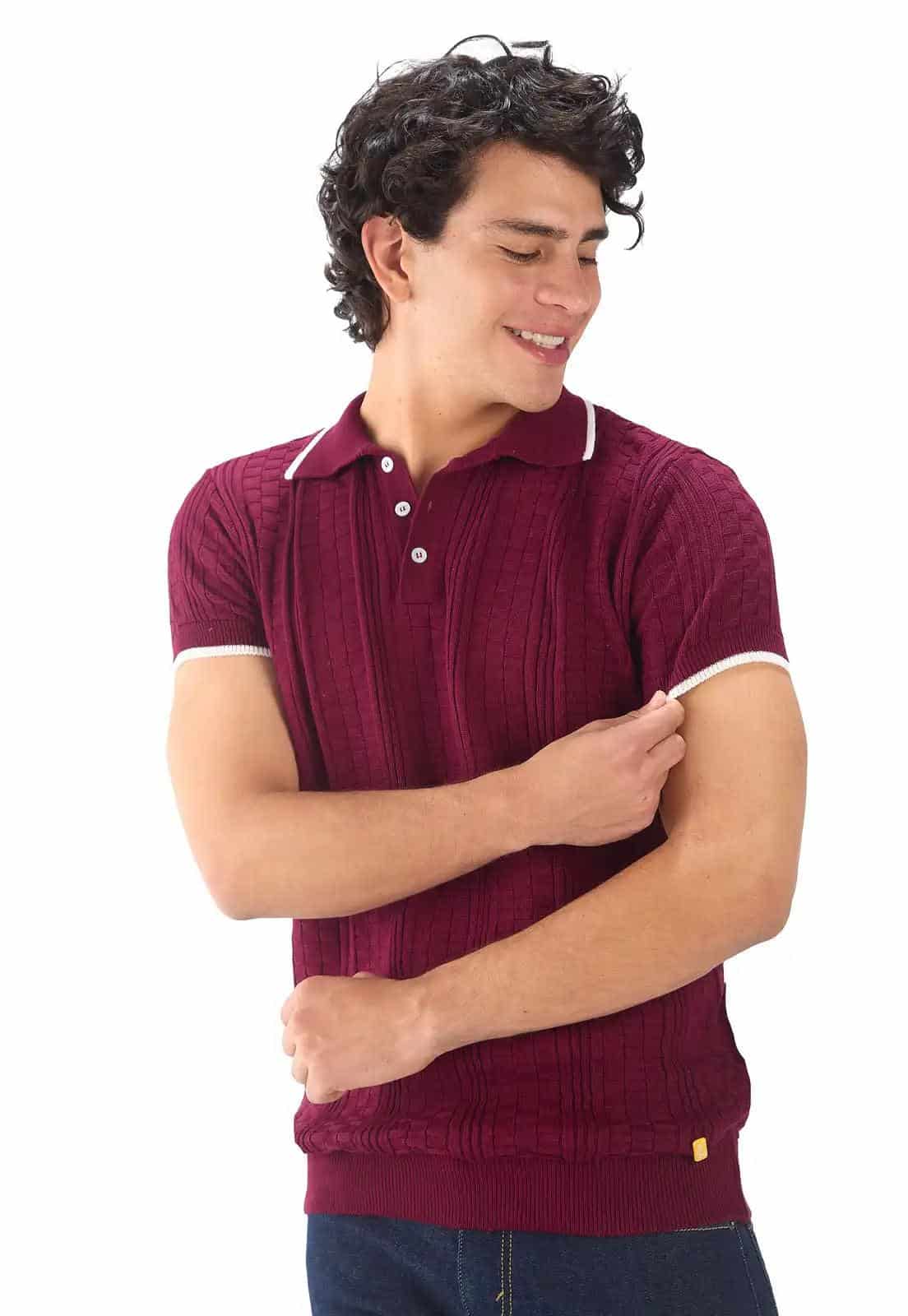 Camiseta Polo Cuadros 3 Botones - miniatura 1