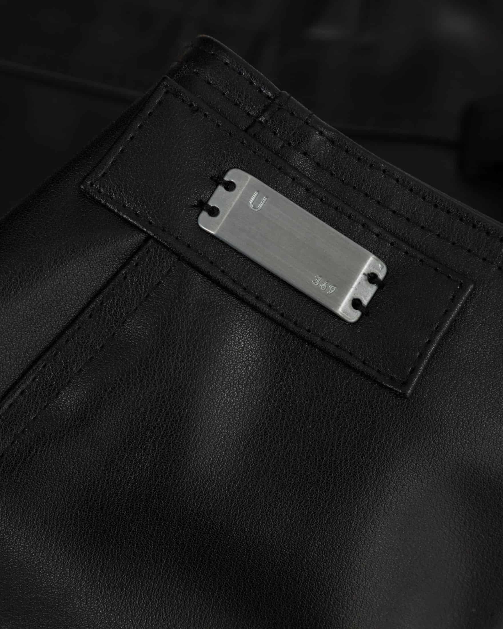 Basics Undergold Studio Pleather Mini Skirt Black - miniatura 6