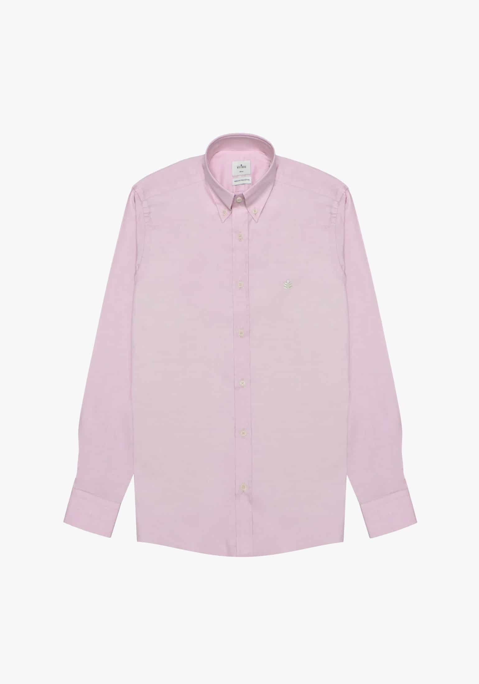 Camisa Rosada Cuello Button Down L-Mar - miniatura 1