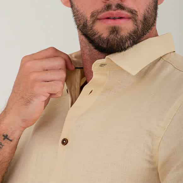CAMISA MC 100% LINO HOMBRE - miniatura 4