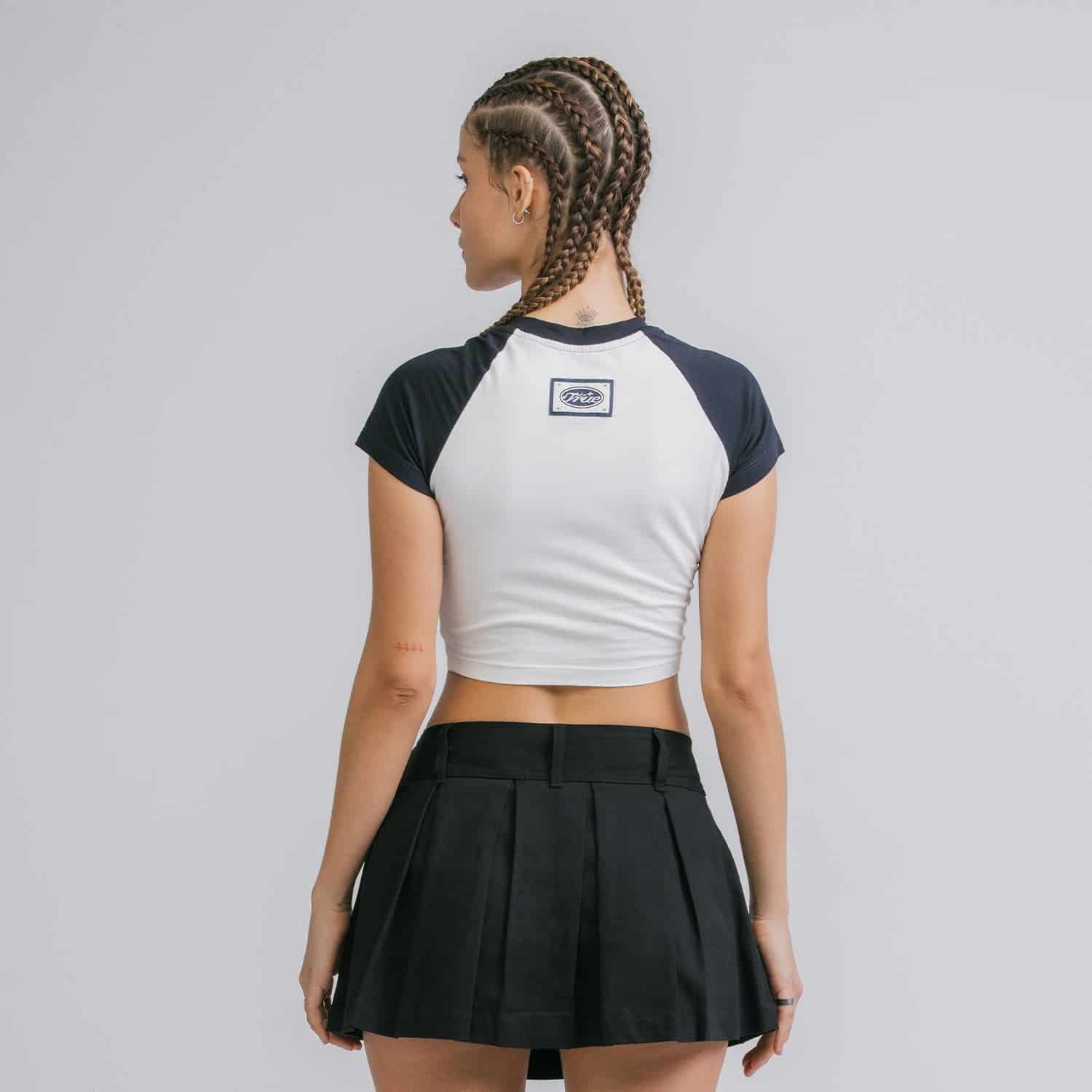 Pleated Mini Skirt - Black - miniatura 3