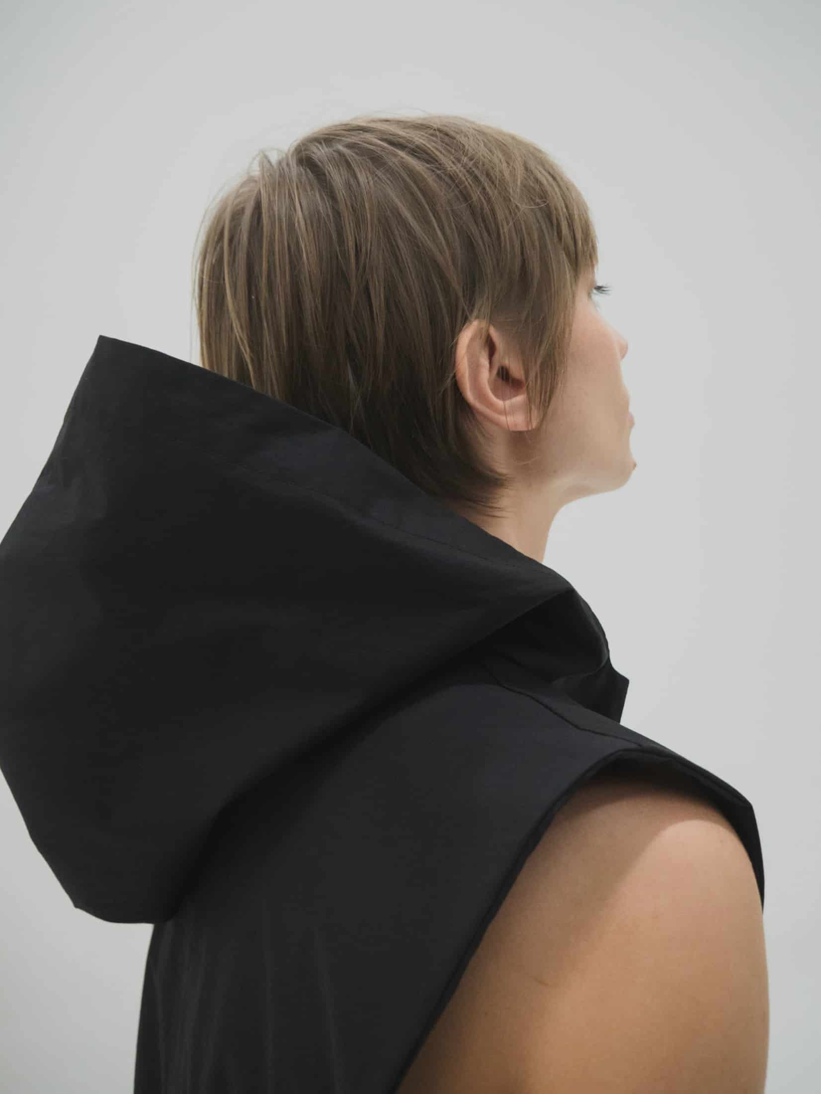 Hooded shirt-dress Woman - miniatura 3