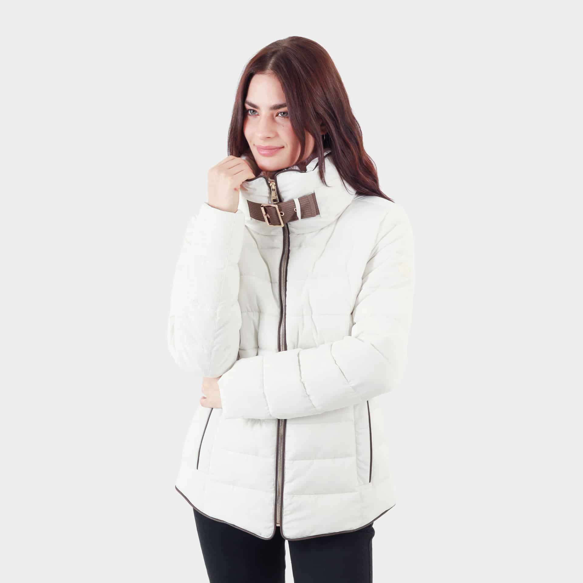 Chaqueta acolchada cuello alto con capucha interna - miniatura 18