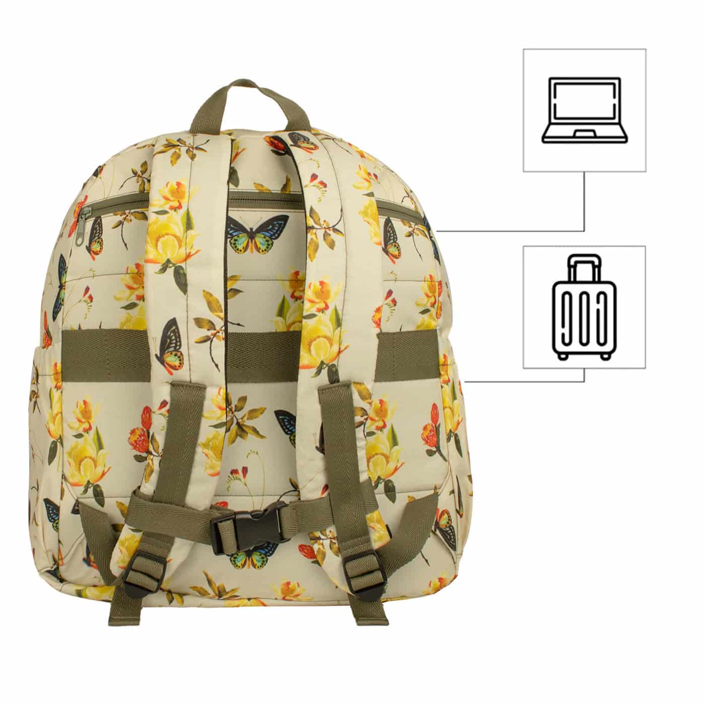 Morral Cabina Tapa Ultra Citybags Estampado Natural - miniatura 4