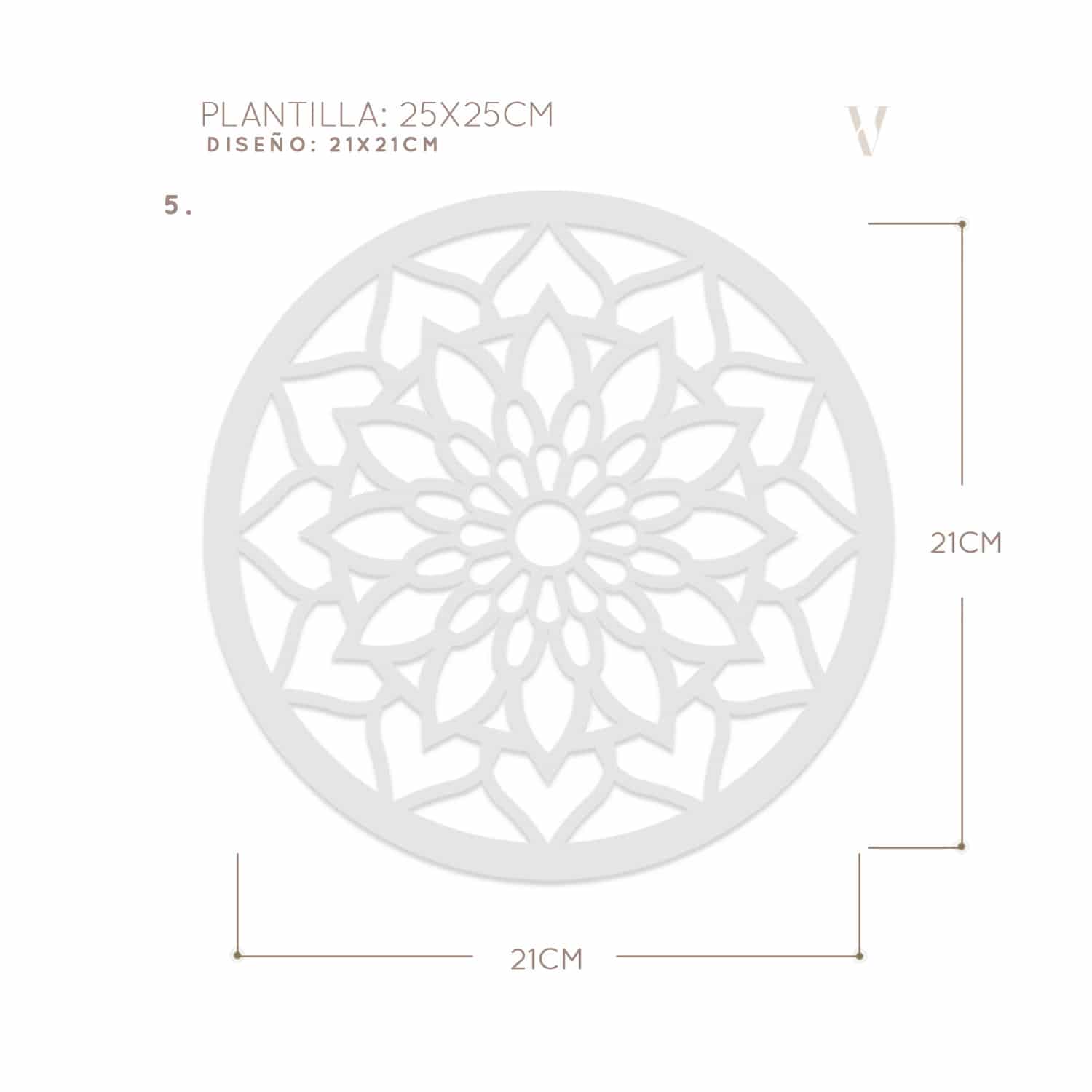 Plantillas para pintar, Vamarú Stencils, Colección Armonía 25cm y 48cm, 5und - miniatura 7