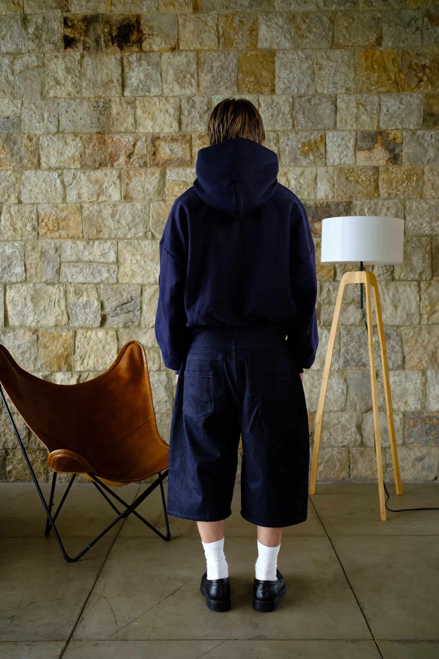 Basics V2 - Deep Navy Hoodie Boxy Fit - miniatura 9