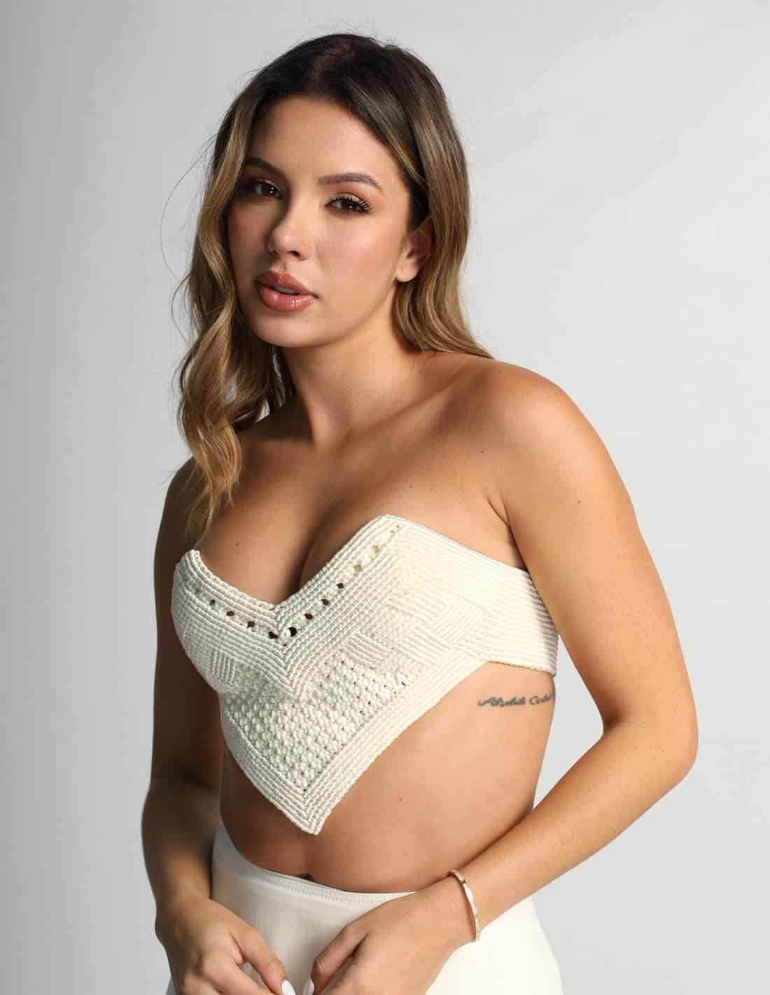 Crop Top Pikoe Marfil - miniatura 3