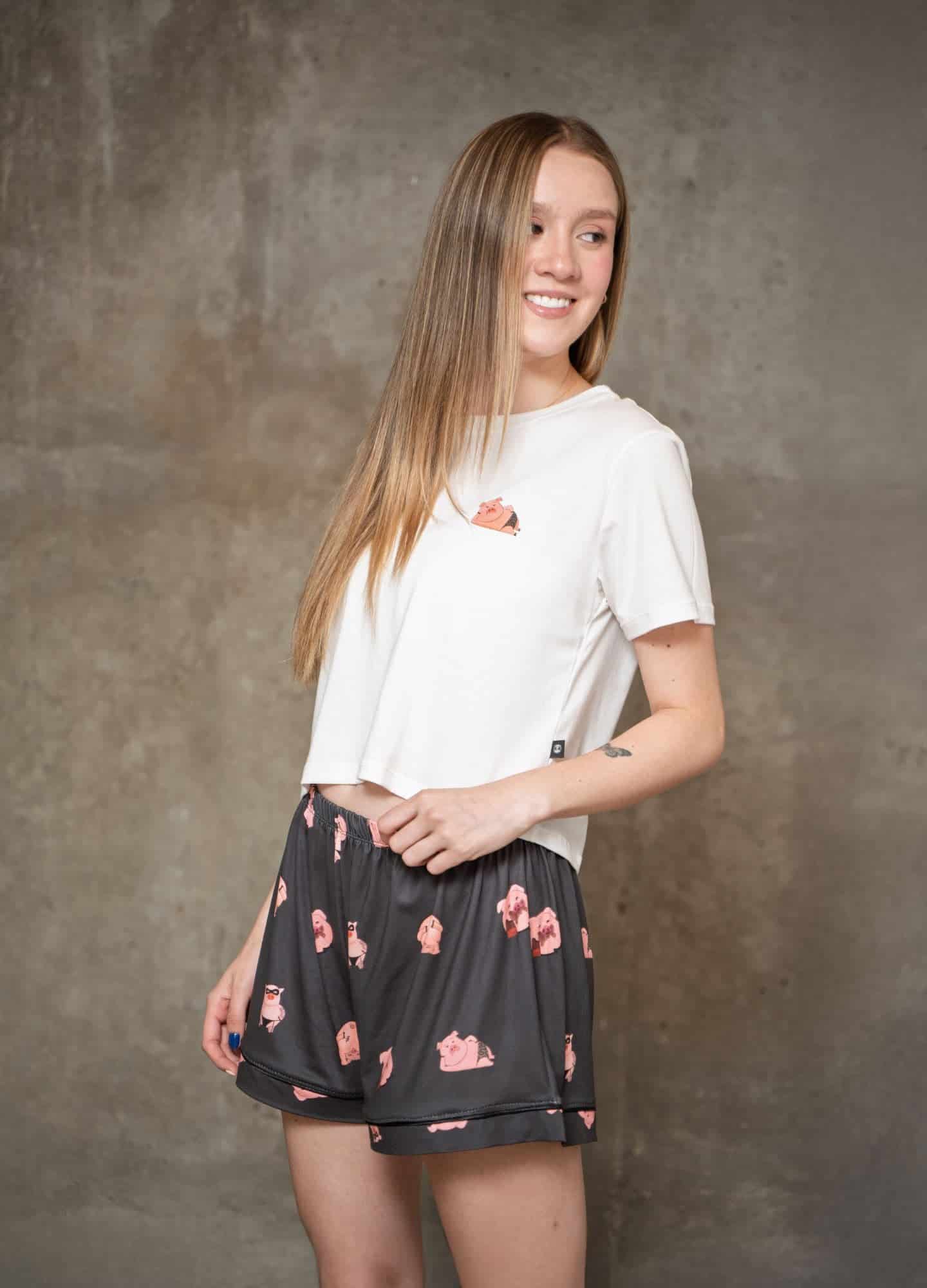 Conjunto Short Cerditos - Negro - miniatura 1