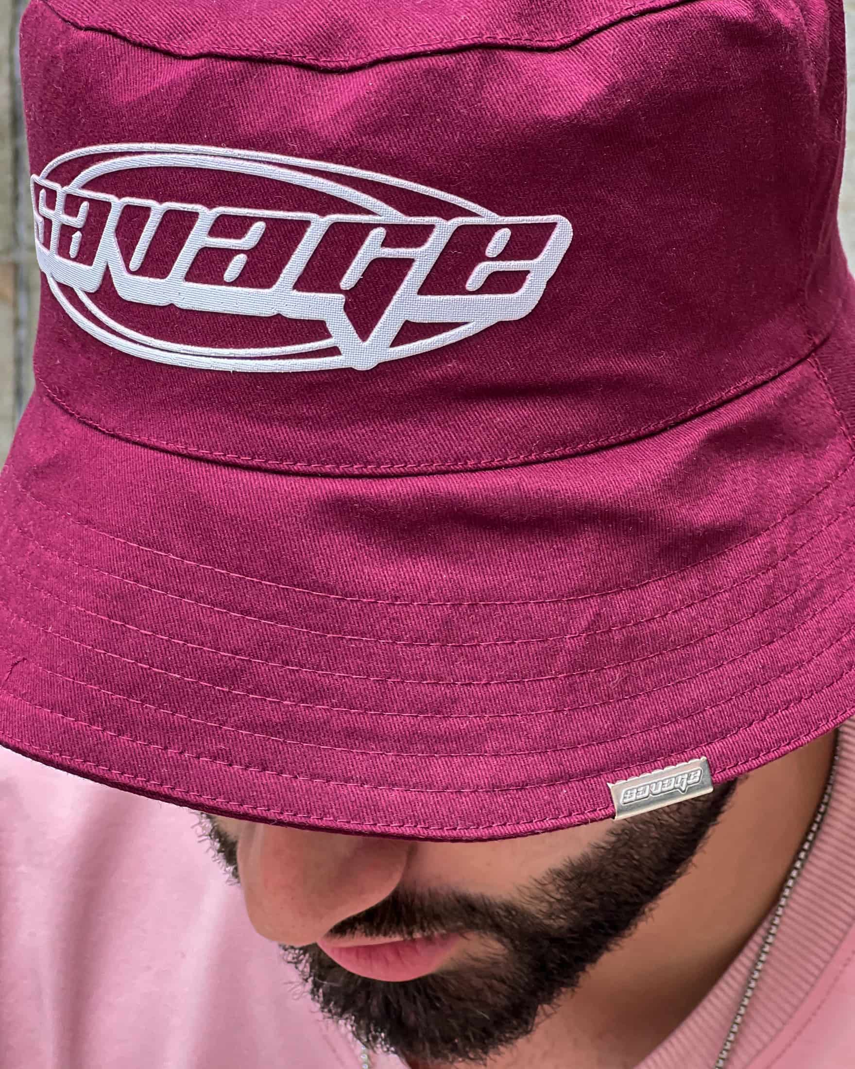 Bucket hat vinotinto /svg blanco 14262 - miniatura 3
