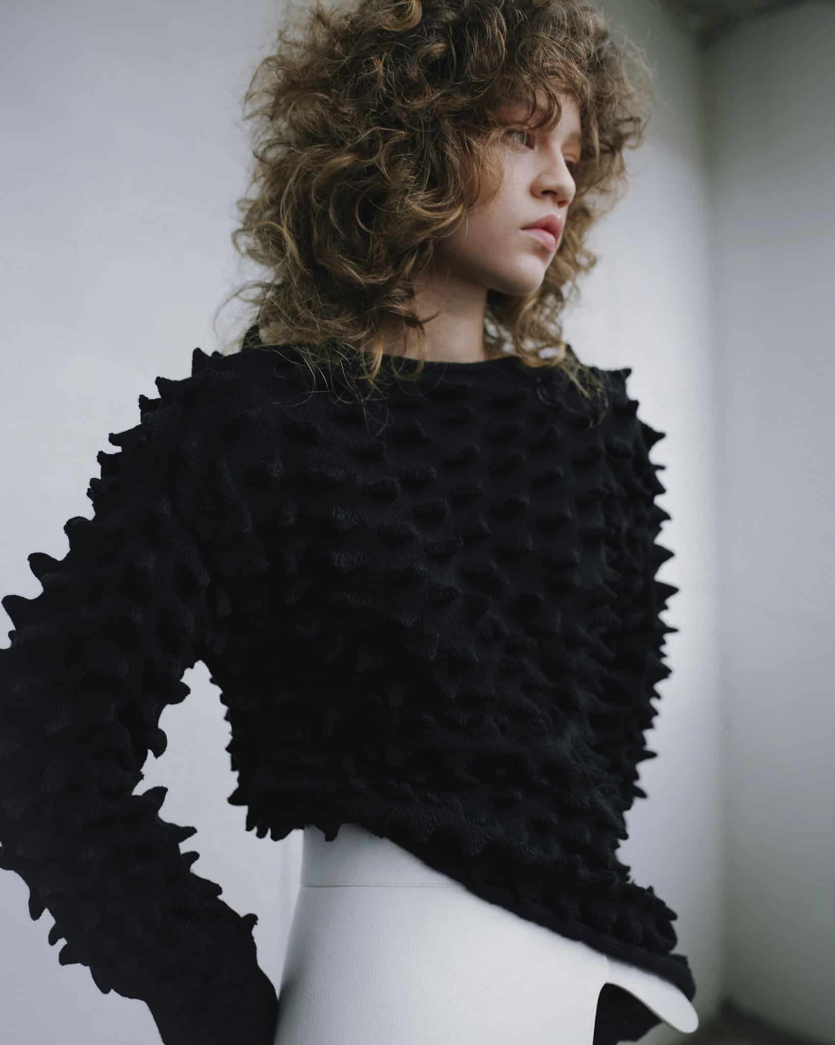 KNITTED SPIKES DRESS-SWEATER - miniatura 7