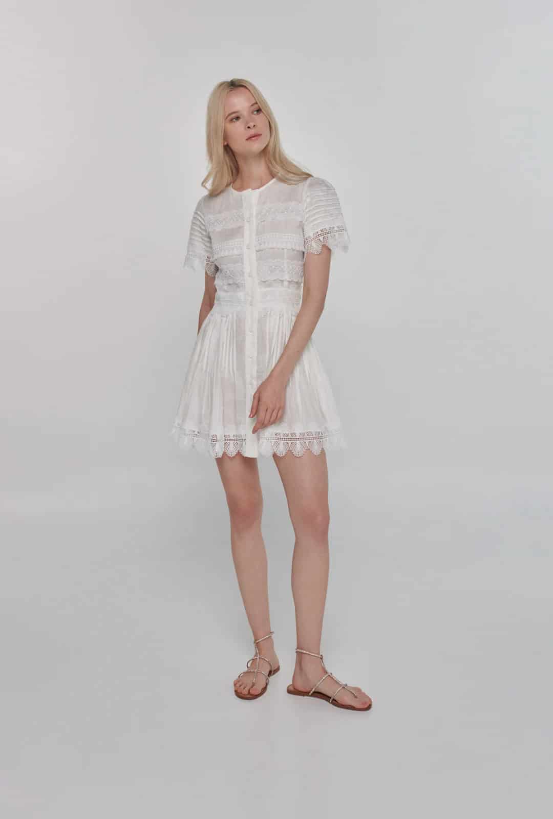 VIOLETTA DRESS WHITE - miniatura 3