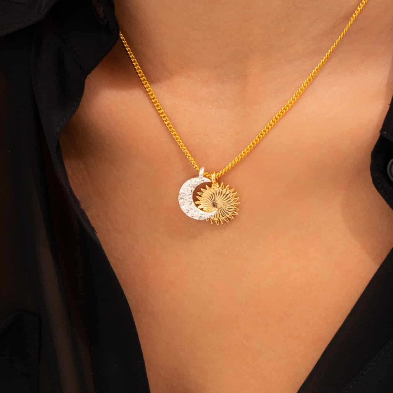Collar Sol y Luna + Aretes - miniatura 1