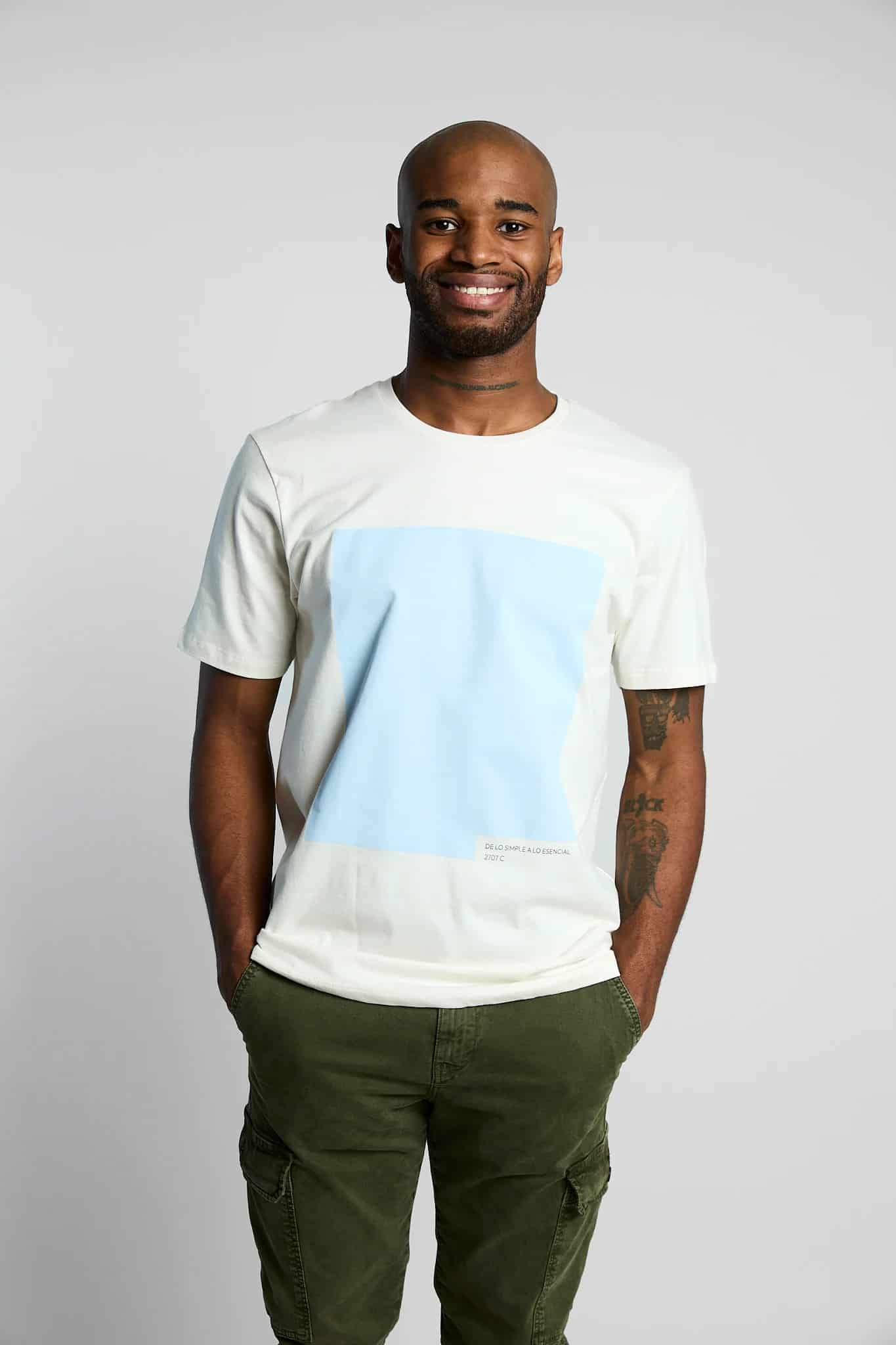 Camiseta cuadro azul claro - miniatura 2