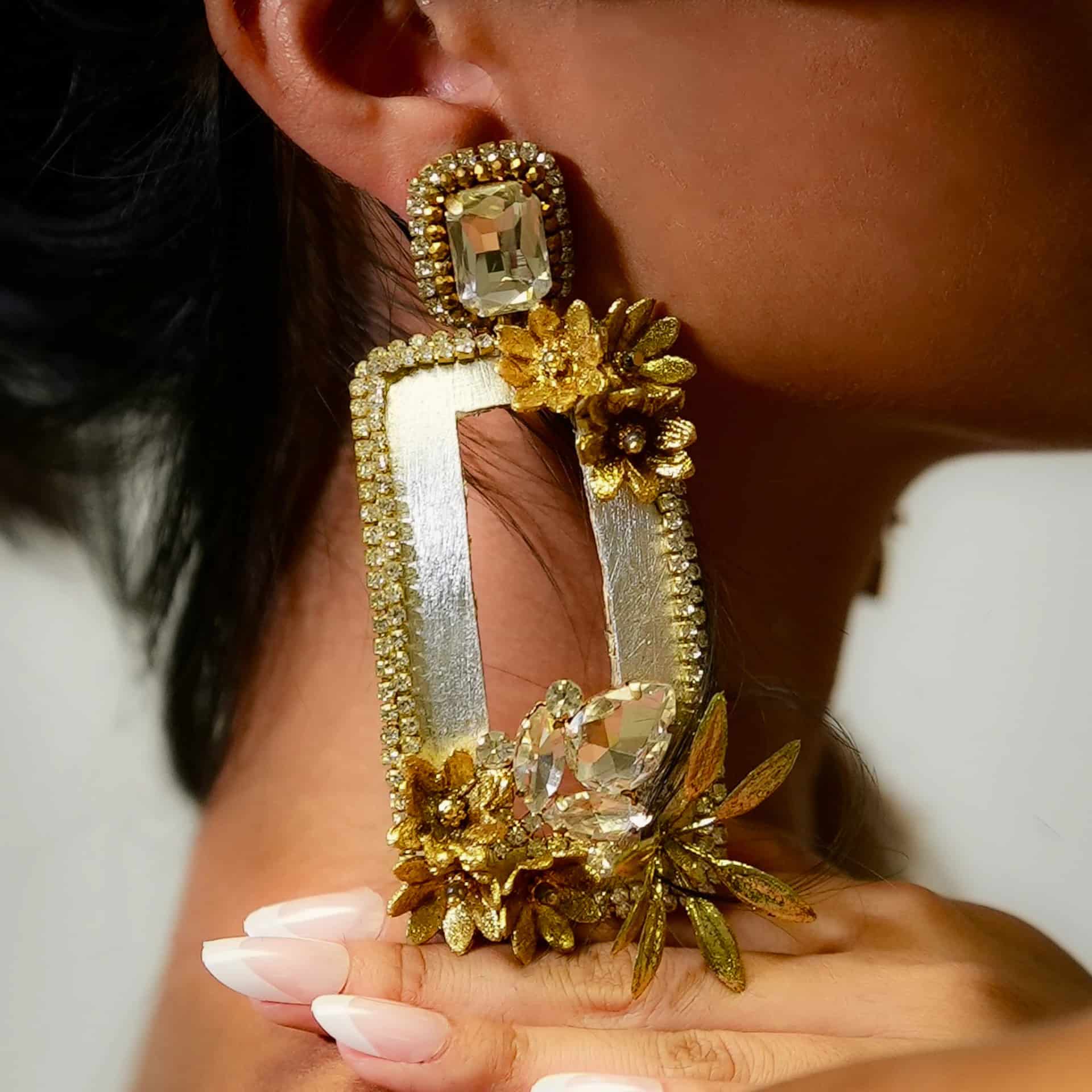 Gold & Silver Totumo Earrings - miniatura 2