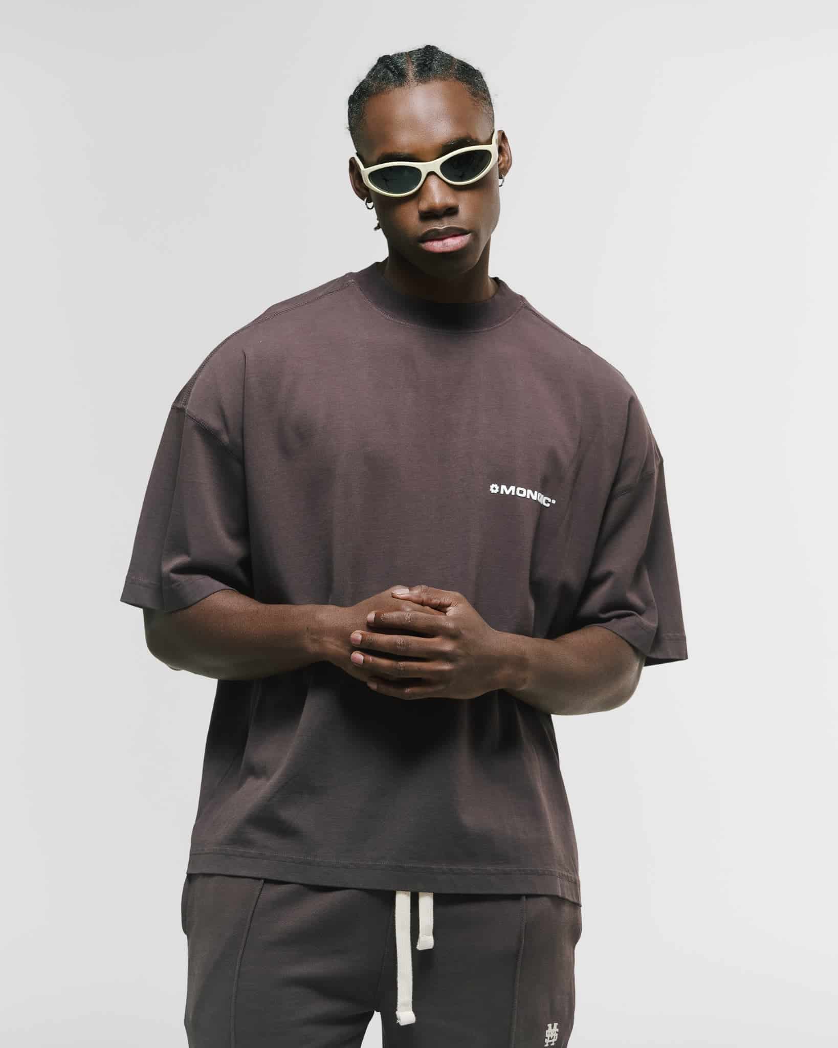 Camiseta Boxy Fit Básica V4 - Café Chocolate - miniatura 2