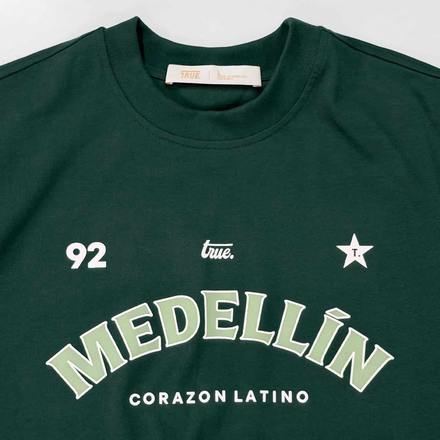 Medellin Latin Heart T-Shirt - Green - miniatura 4