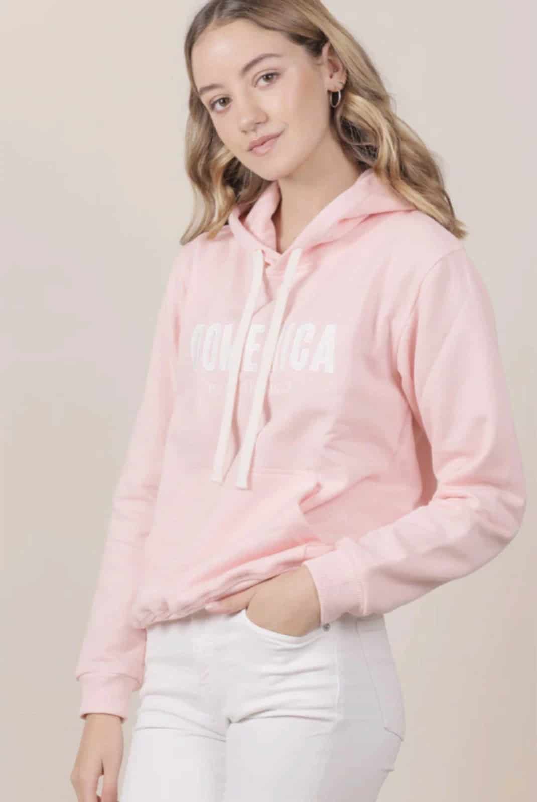 HOODIE DOMENICA ROSADO - UNISEX - miniatura 2
