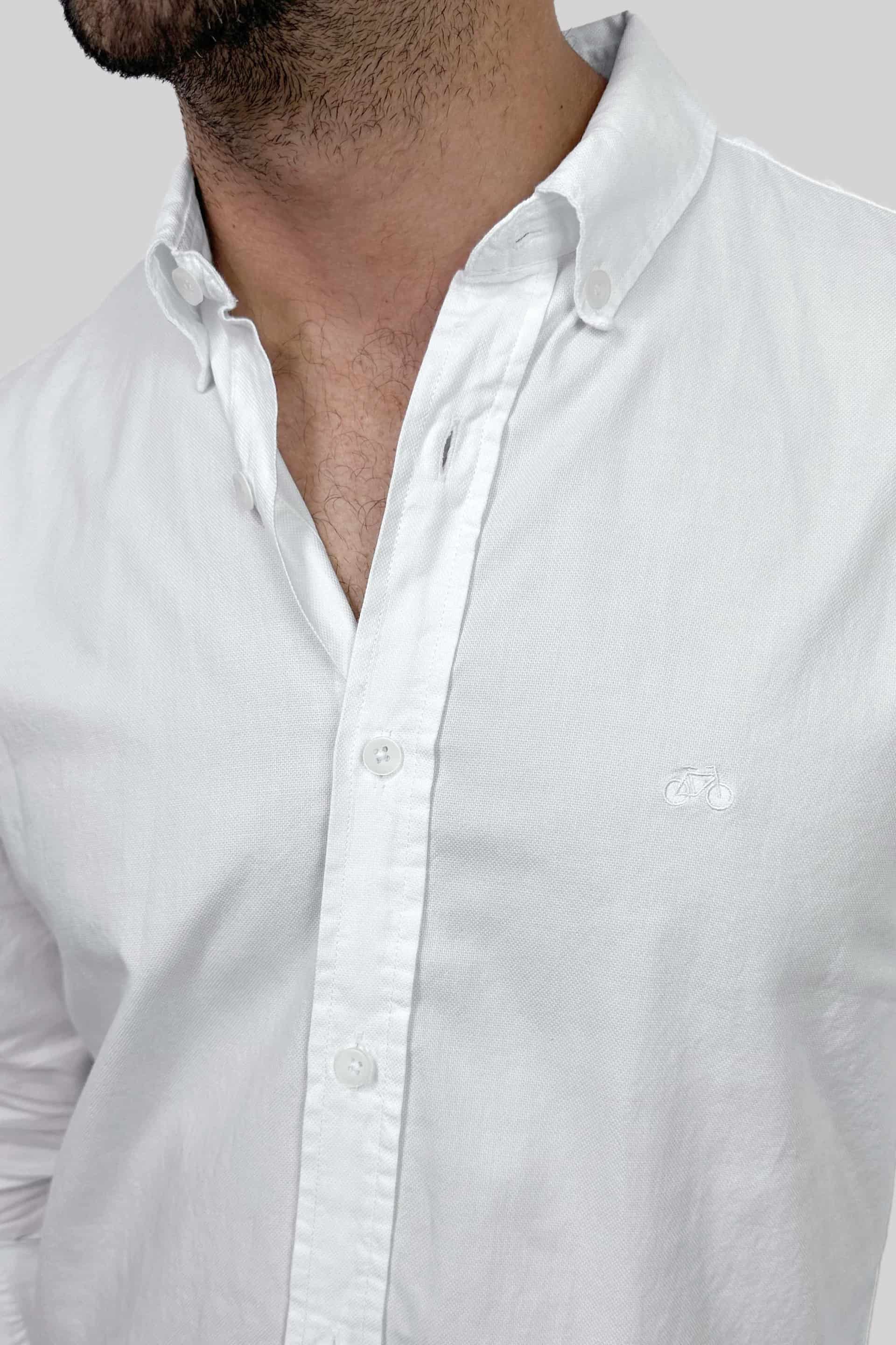 CAMISA OXFORD PIMA BLANCA - miniatura 4