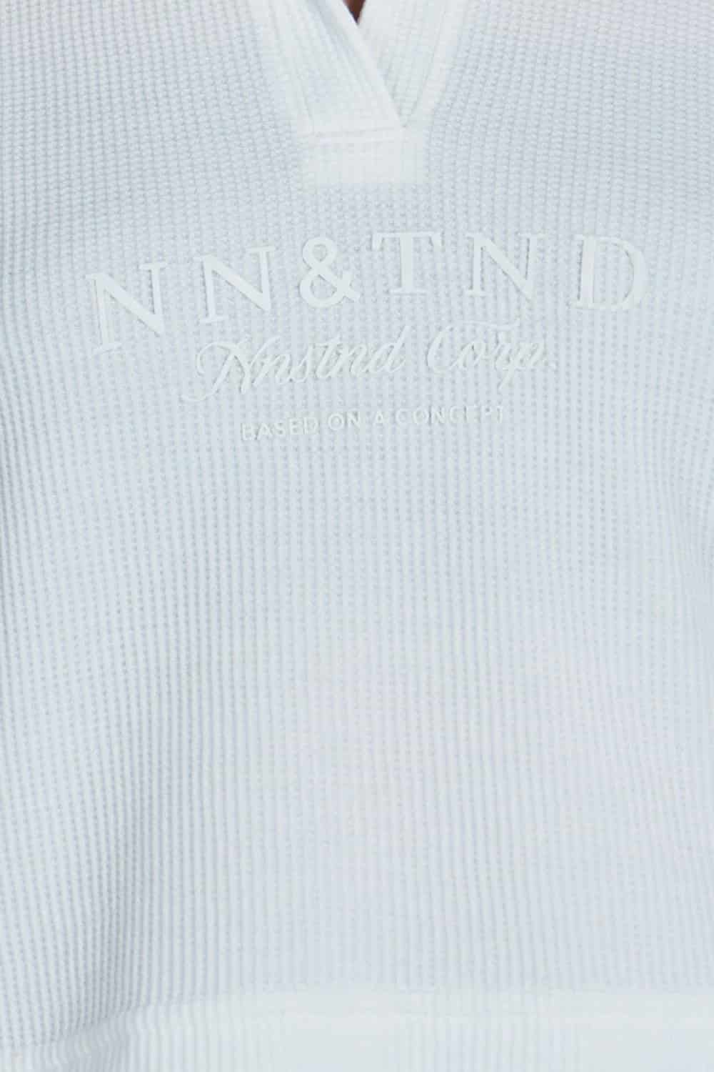 Lounge cropped Polo textura Blanca | Drop 03 | - miniatura 2