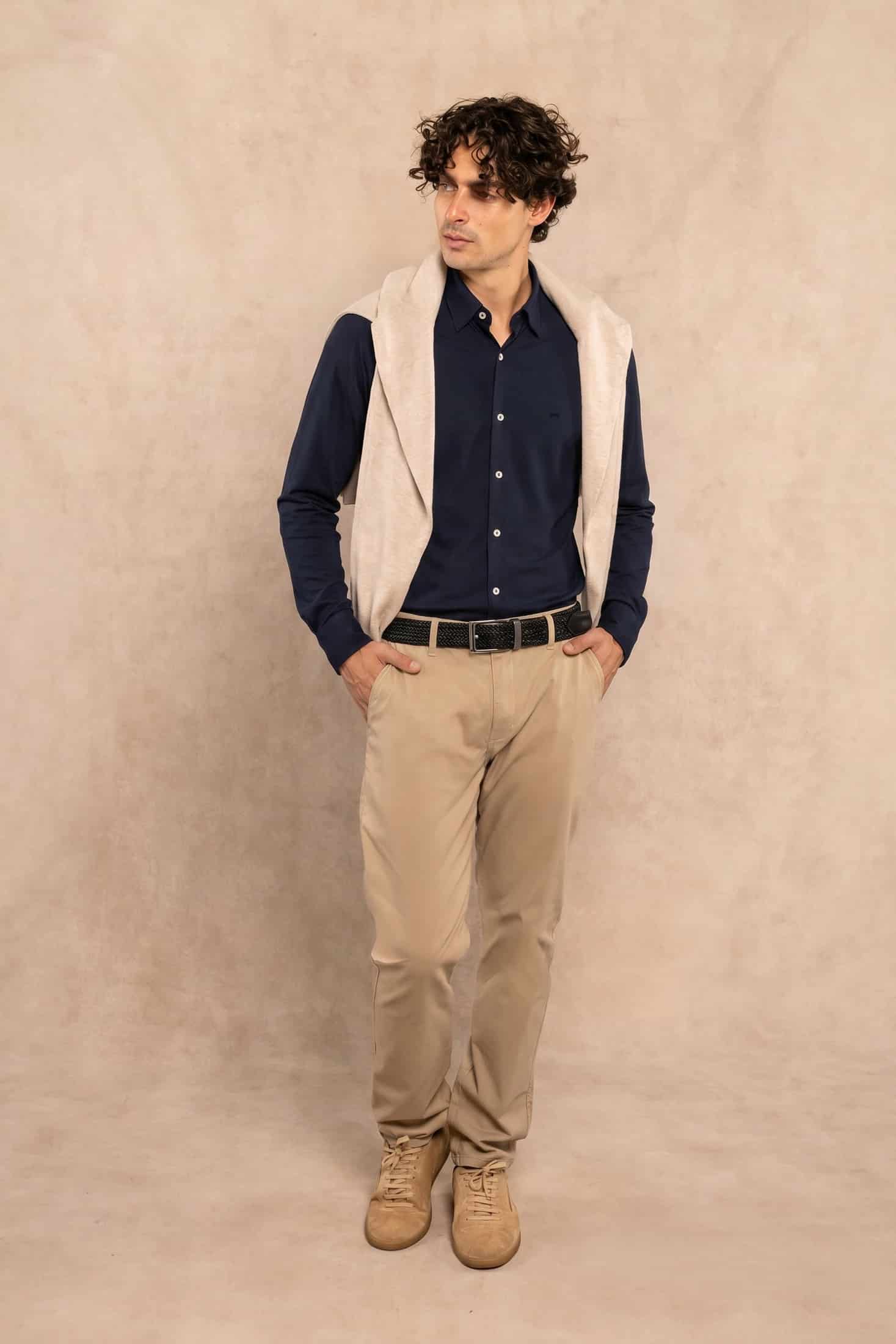 Camisa Performance Oxford Azul Oscuro - miniatura 2