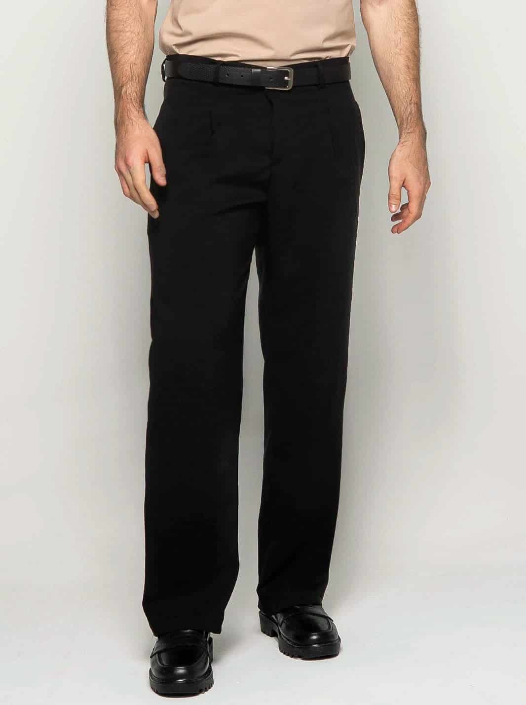 PANTALÓN CLÁSICO CON PRENSES DELANTEROS | HOMBRE - miniatura 2