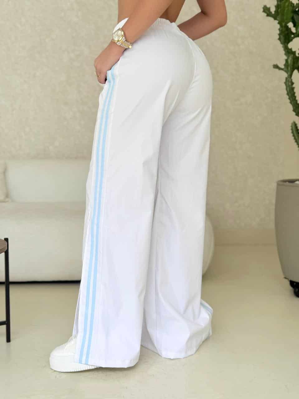 Pantalón sport Toronto (blanco / celeste ) - miniatura 2