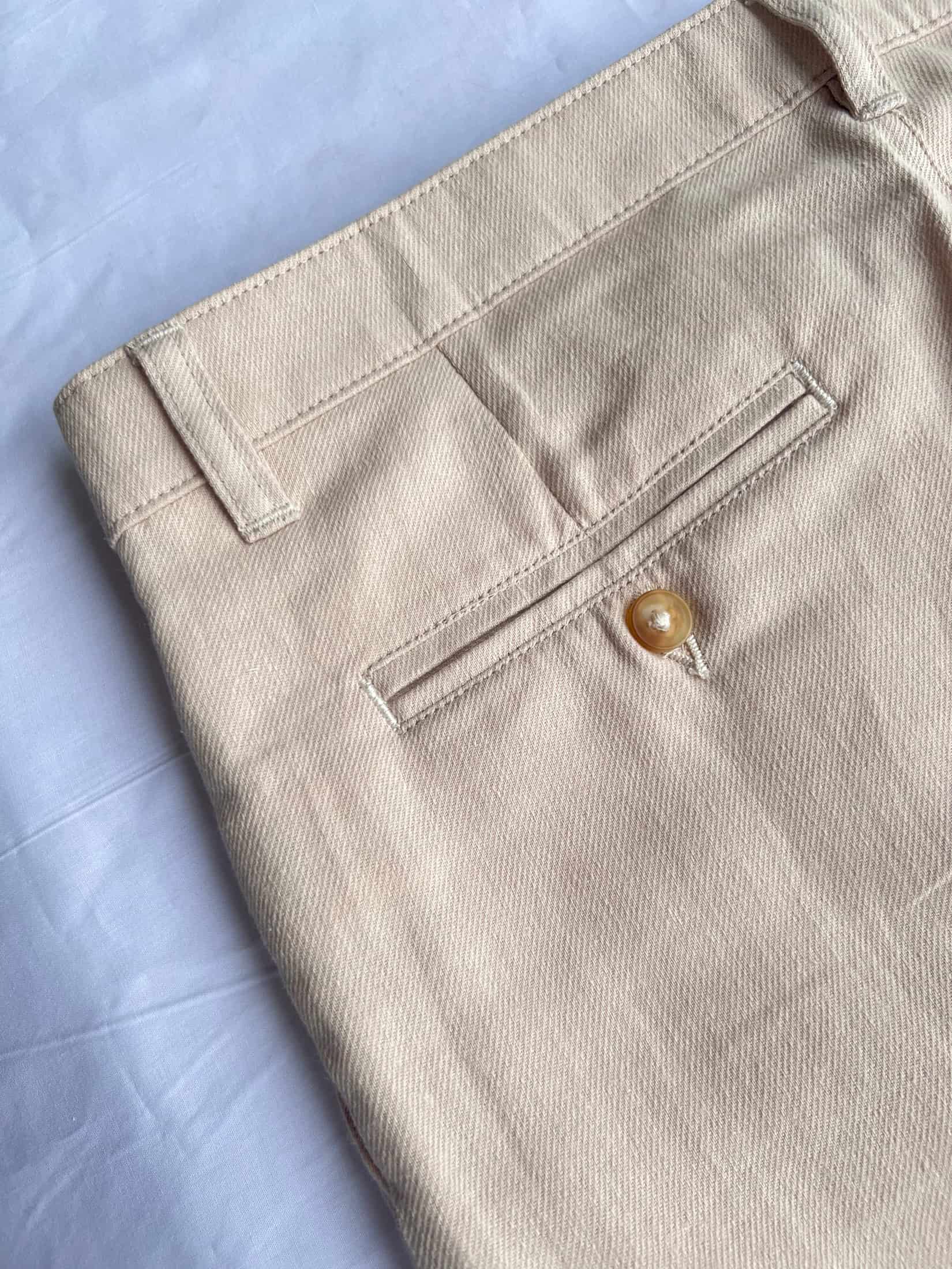 Pantalón Clásico Beige en Lino y Algodón - miniatura 7