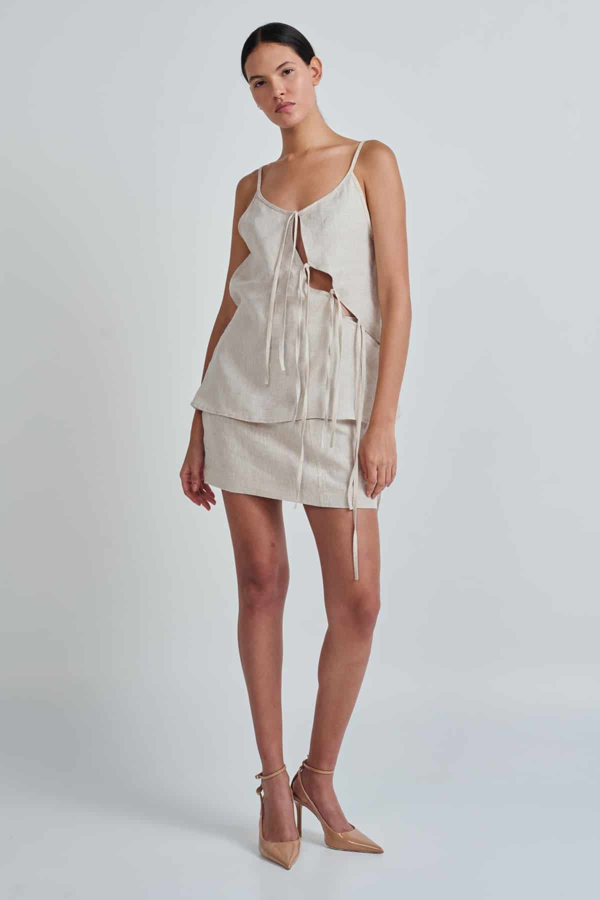 VOULA SKIRT NATURAL - miniatura 1