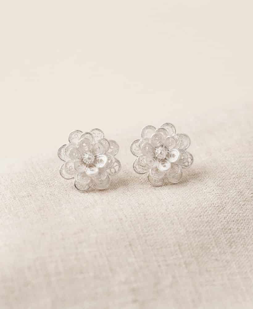 Topo Rosa 3 niveles en Plata ley 950 Filigrana - miniatura 2