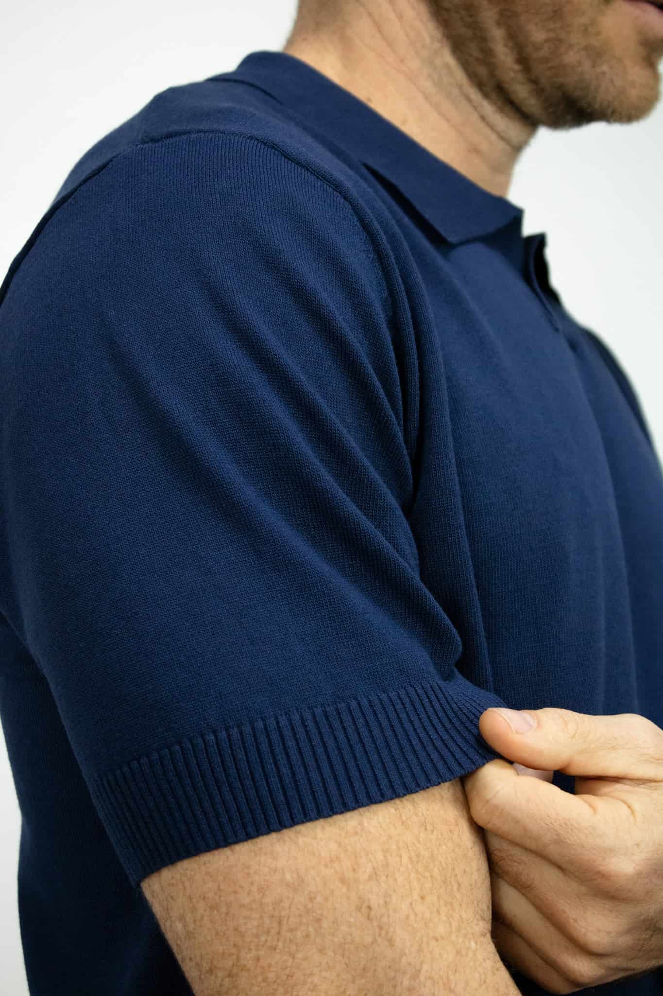 POLO TEJIDA AZUL OSCURO PARA HOMBRE - miniatura 4