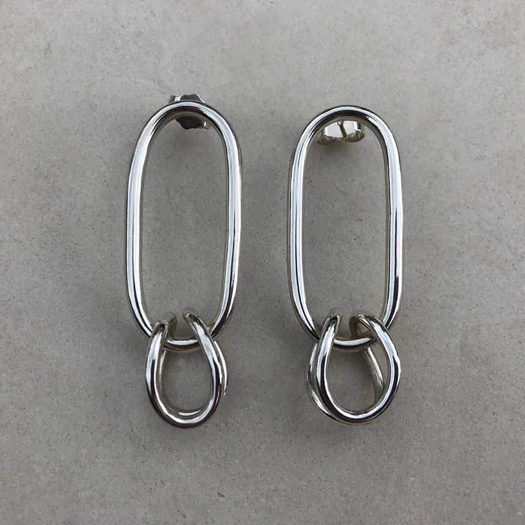 ARETES LINK PLATA - miniatura 3