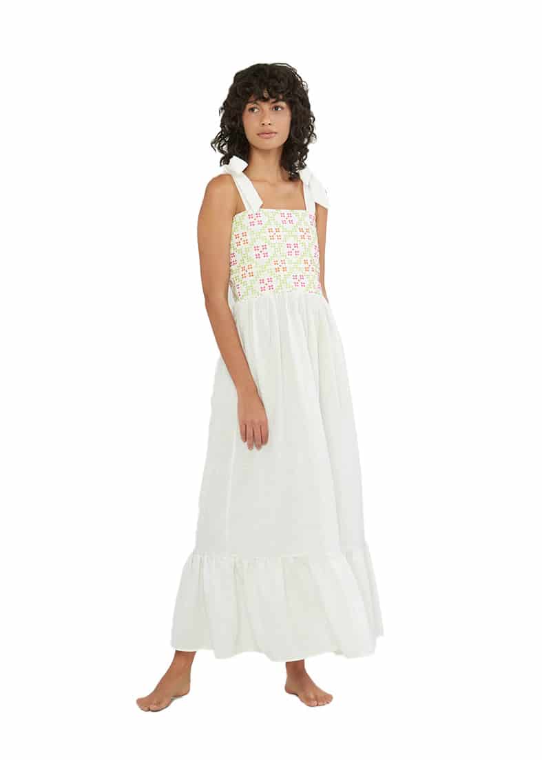 Vestido Granny Embroidered Ivory - miniatura 1