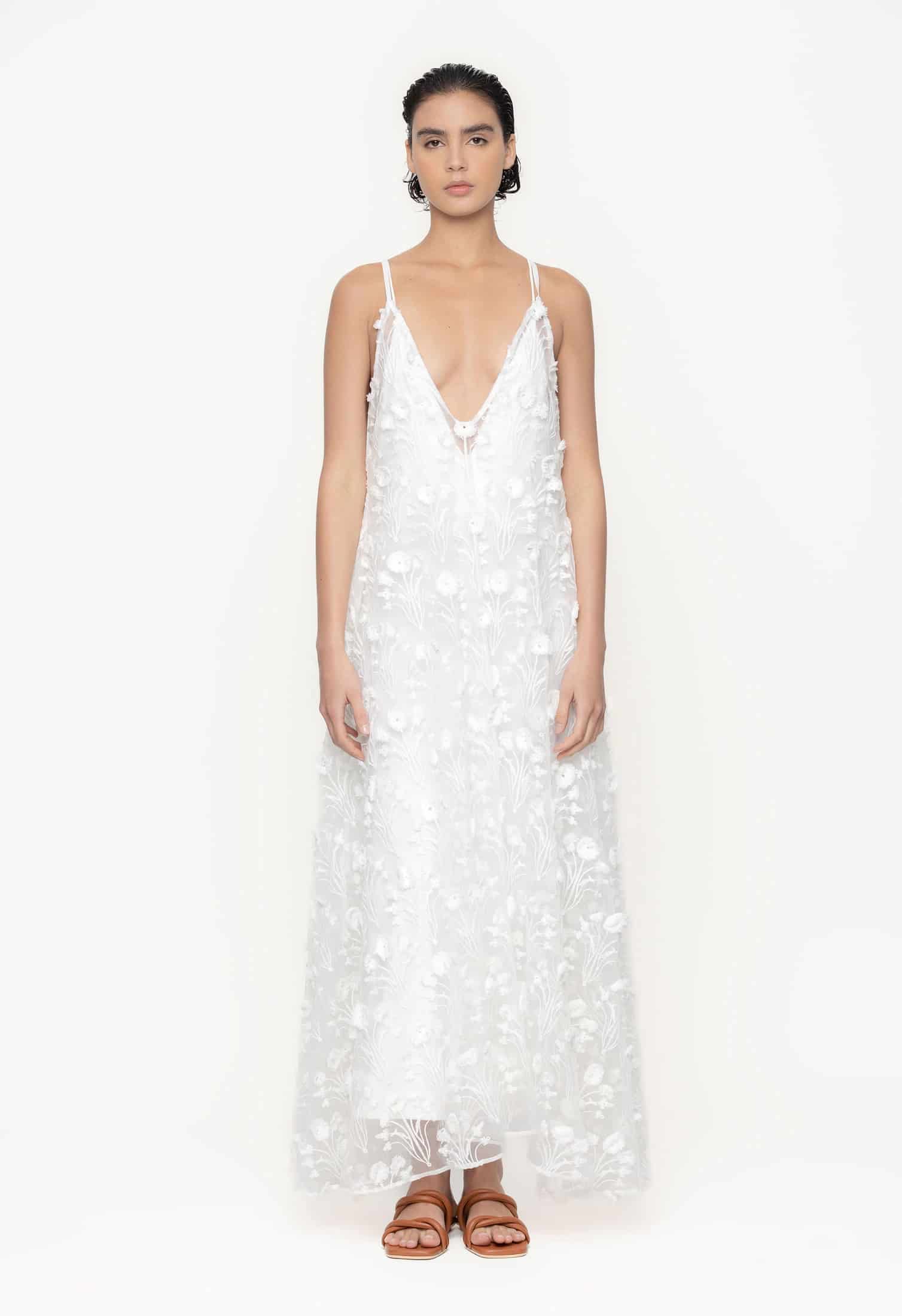 Hierbaluisa Diente de Leon Organza Maxi Dress - miniatura 1