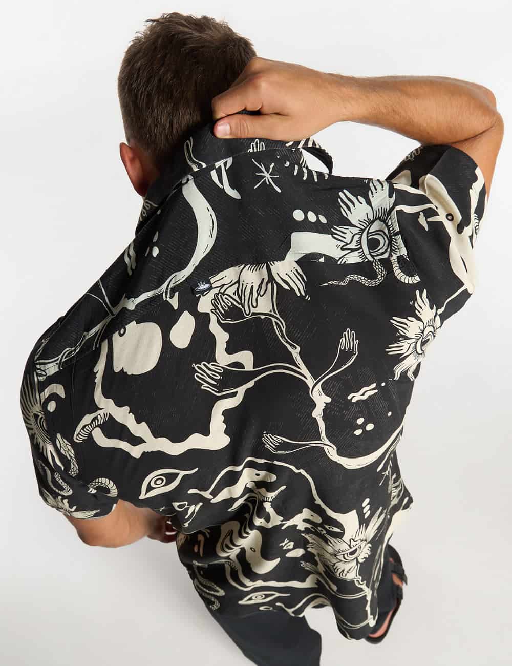 Camisa Regular Fit Chacras  negro + crudo Hombre - miniatura 7