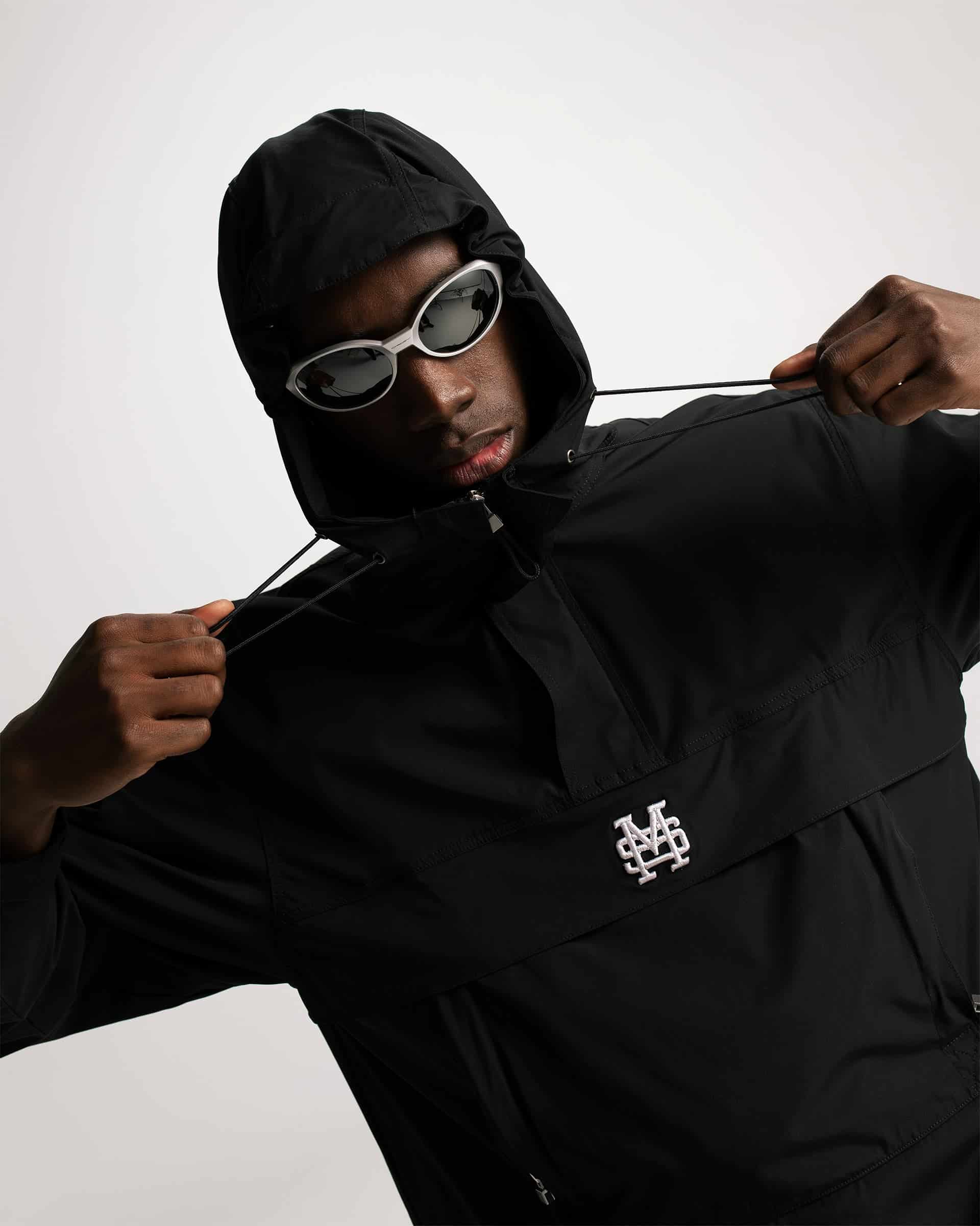 Monoic Windbreaker Jacket - Negro Oscuro - miniatura 5