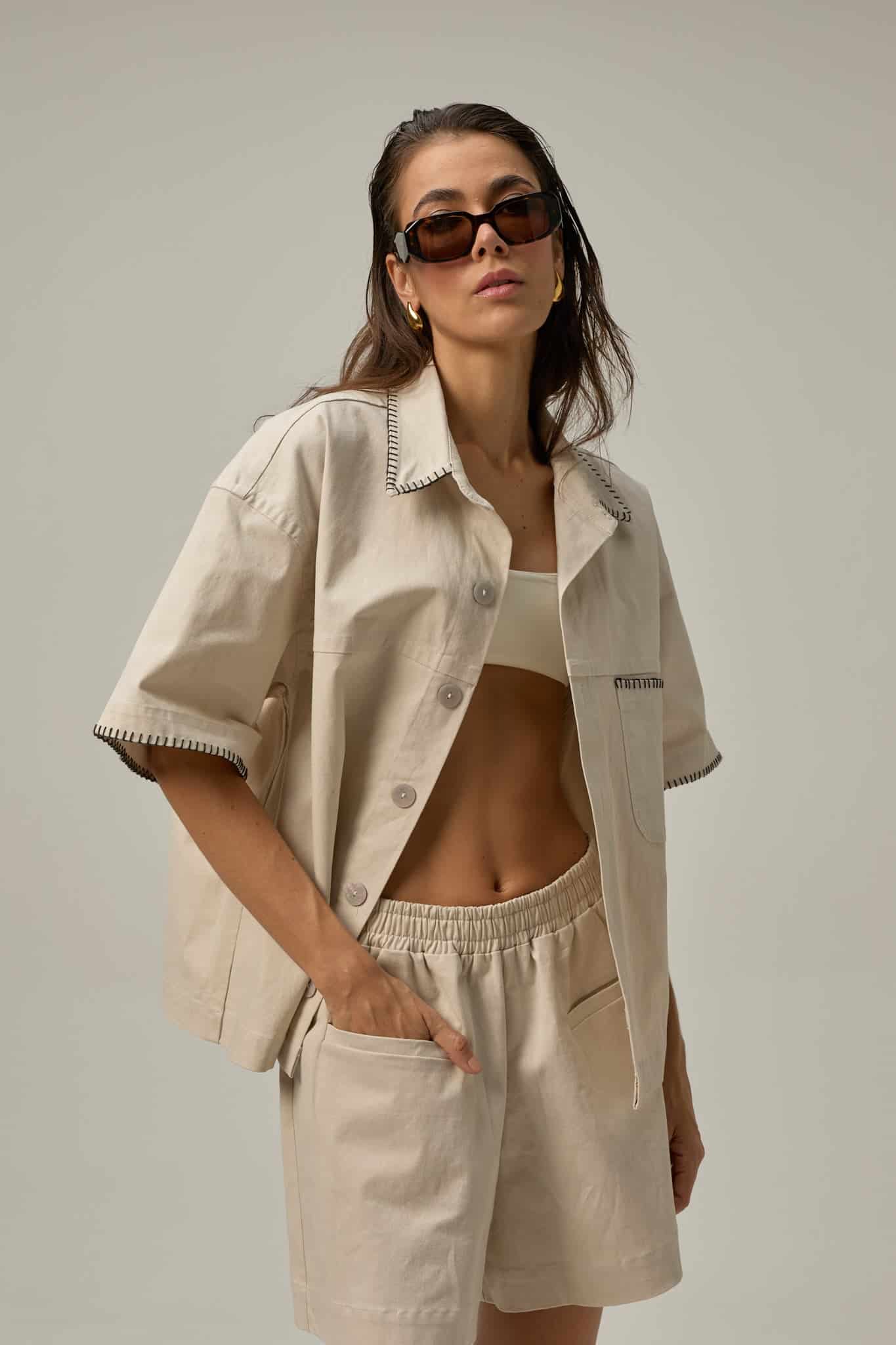 Camisa Hamada | beige - miniatura 2