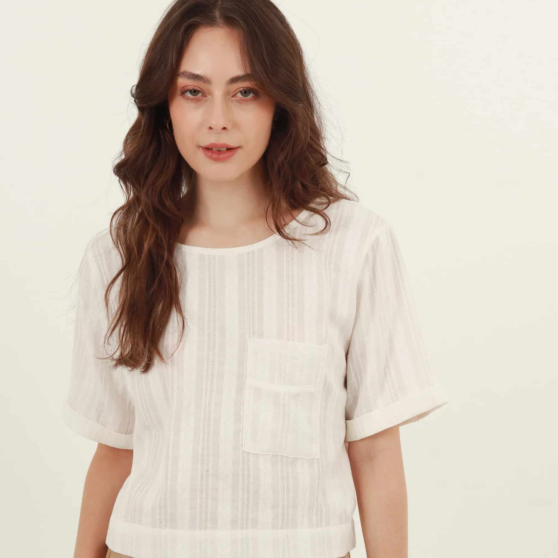 Blusa Cuello Redondo Manga Corta - miniatura 5