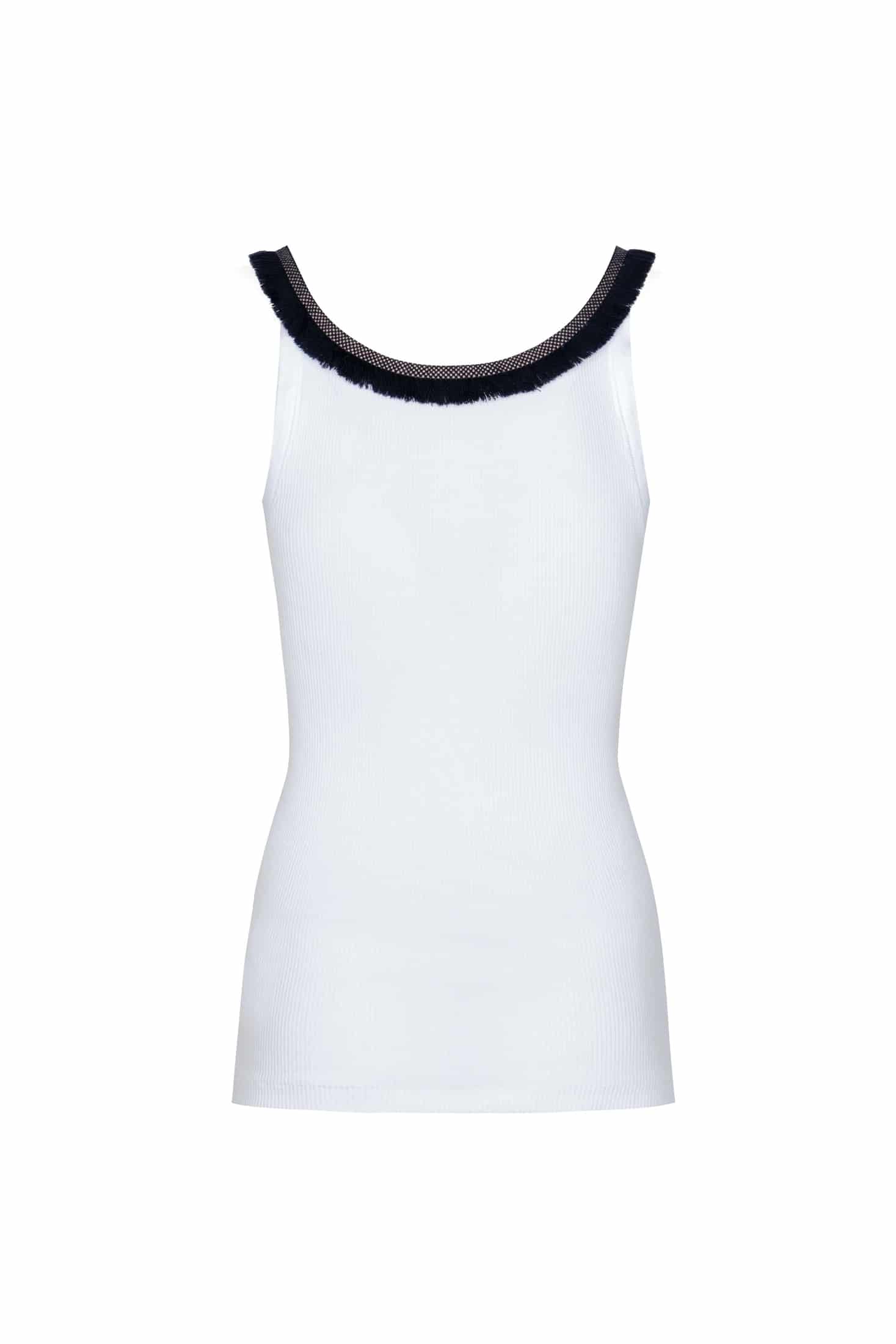 Coco Hand Embroidered Tank Top / White - miniatura 2