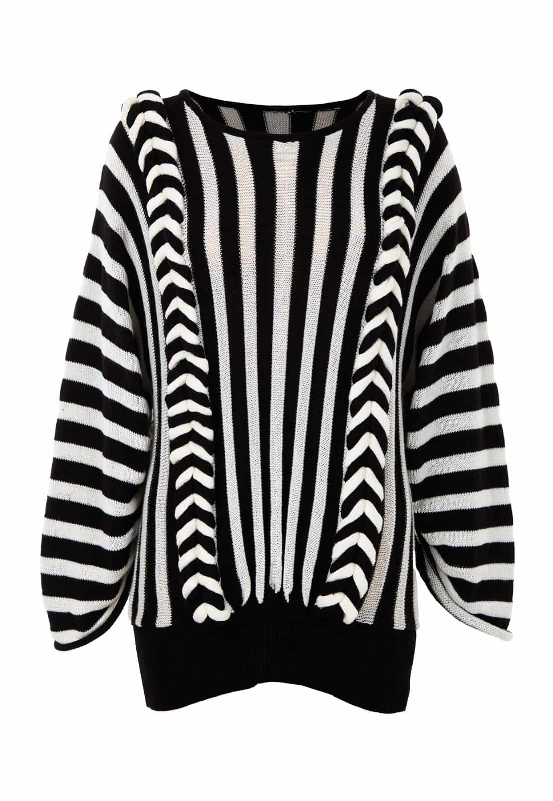 BRAIDED PLEATED SWEATER - miniatura 1