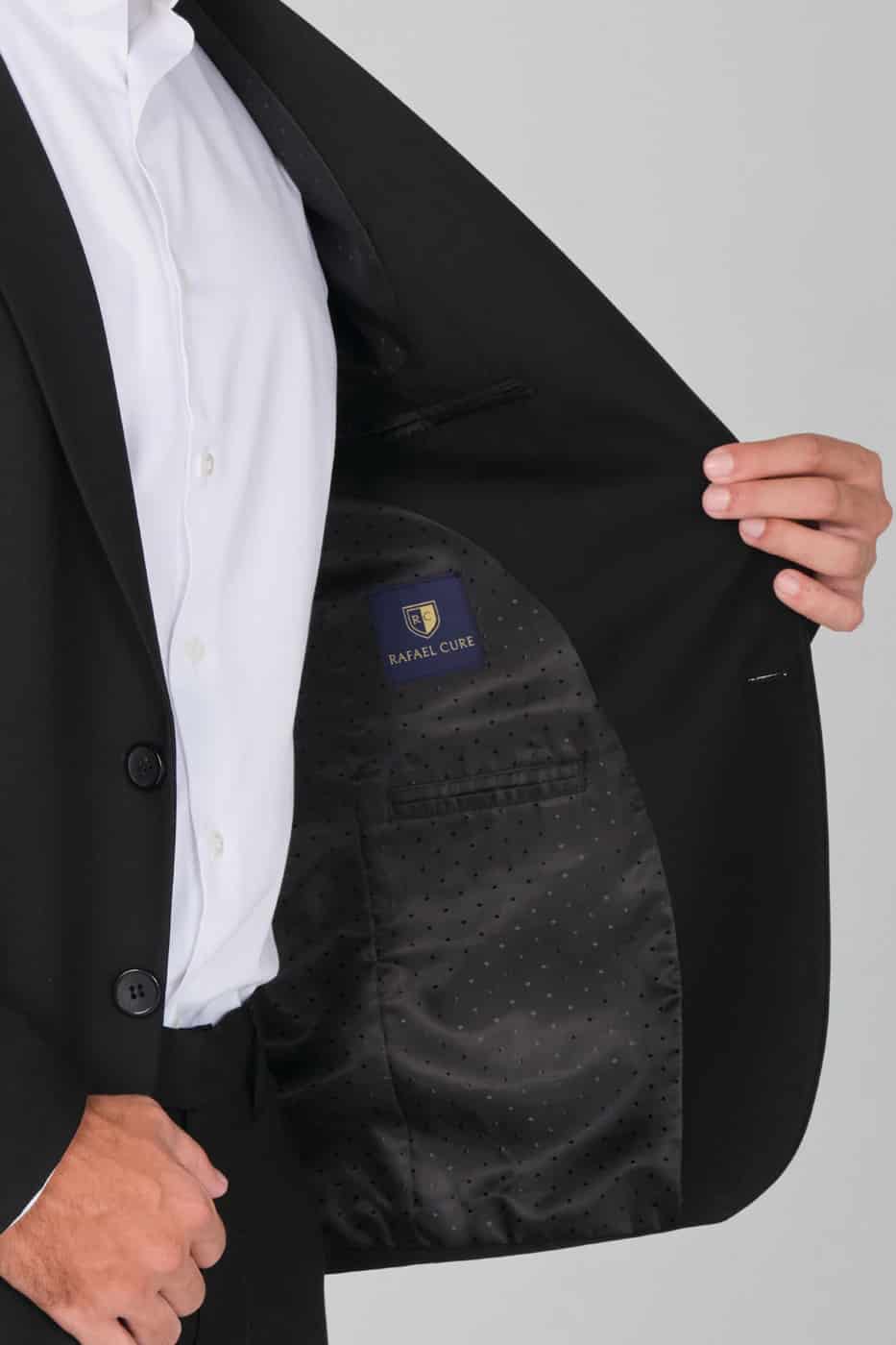 Traje Slim Fit Paño Negro - miniatura 3