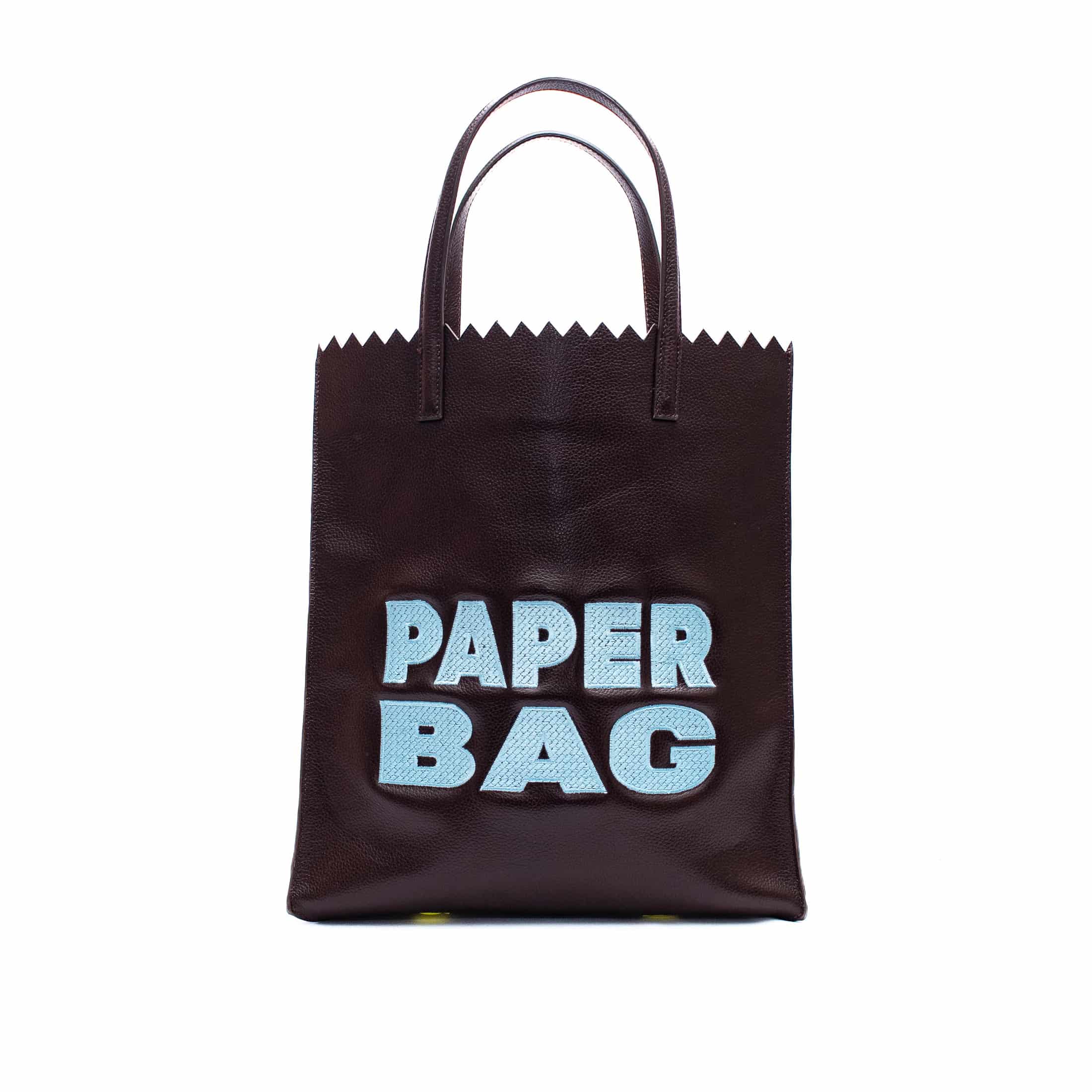 PAPER BAG chocolate x sky blue - miniatura 1
