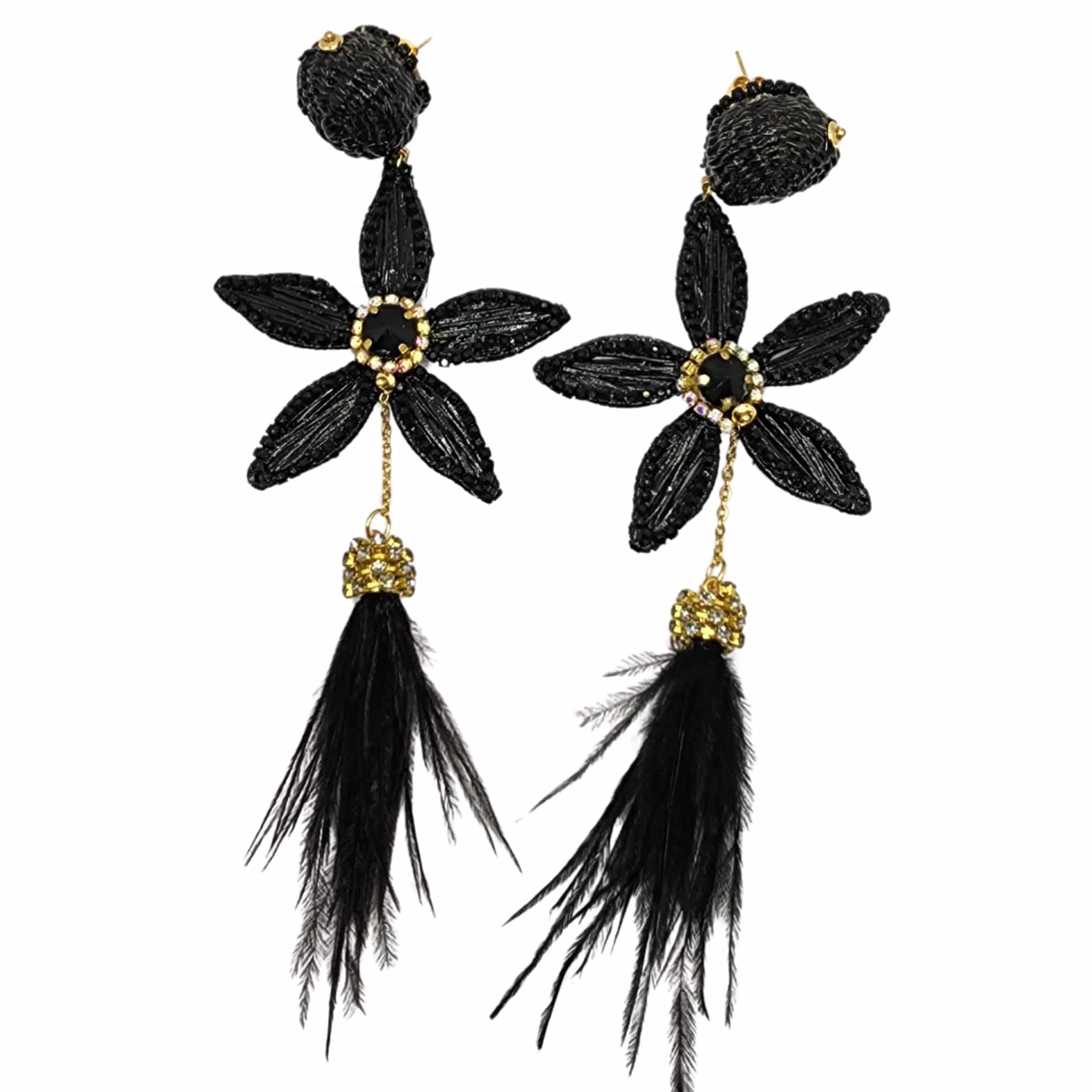 Black Star-Shaped Earrings - miniatura 1
