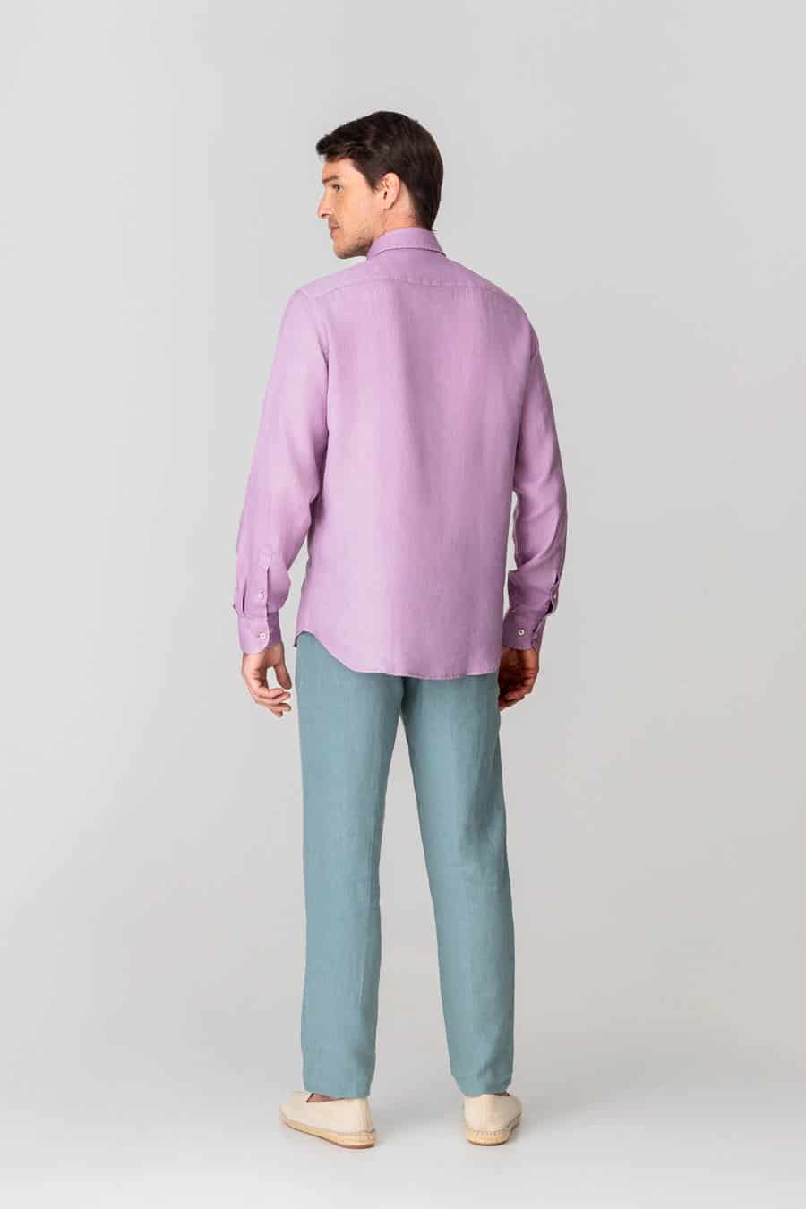 Men's linen pants grey donato - miniatura 3